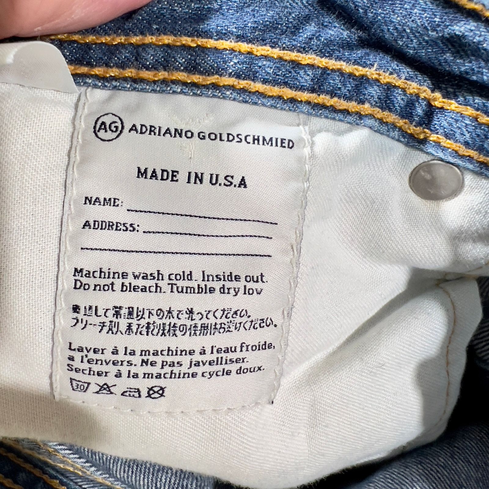 AG Adriano Goldschmied Adriano Goldschmied Denim Jean Hero Relaxed Men 40W 32L USA Size US 40 / EU 56 - 5 Thumbnail