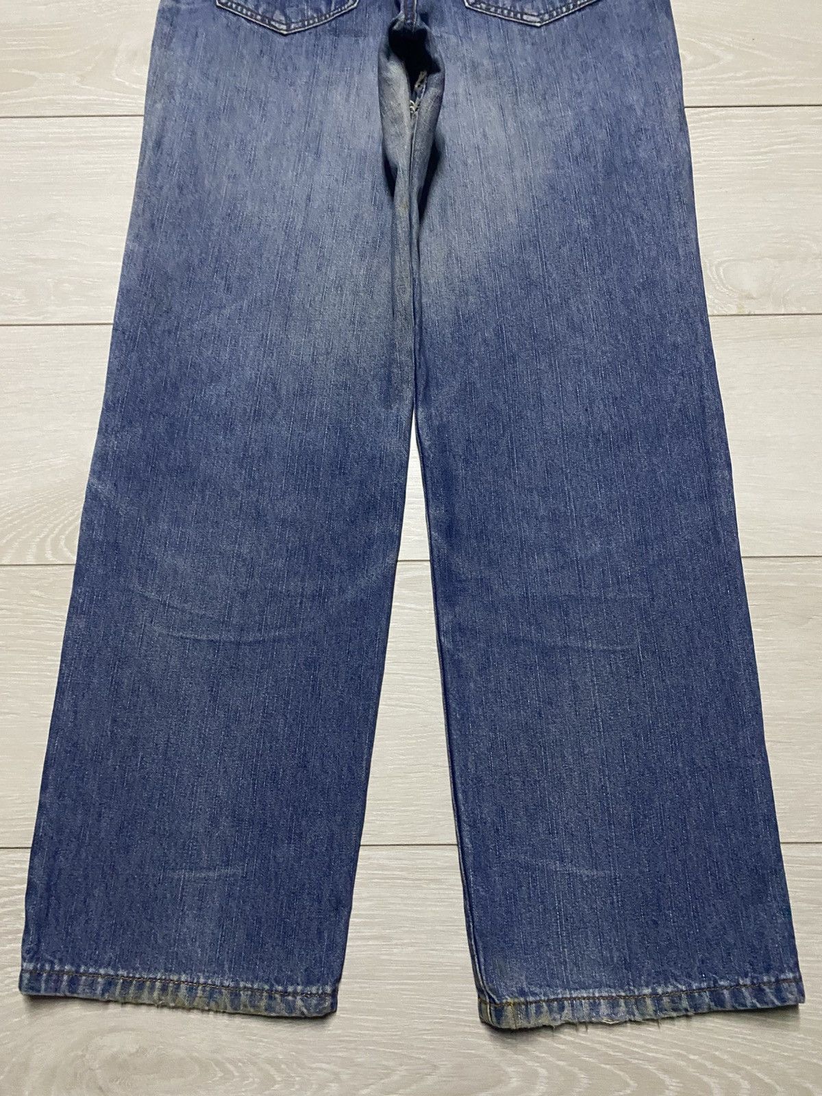 Japanese Brand Vintage Back & Forth Faded Wash Grunge Loose Jeans Size US 28 / EU 44 - 6 Thumbnail