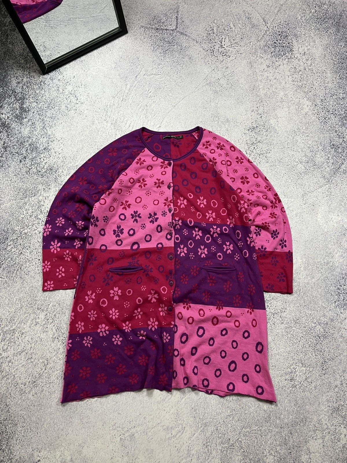 Japanese Brand × Vintage Gudrun Sjoden Flolar Print Iris Cardigan Cotton Dress Size XL / US 12-14 / IT 48-50 - 1 Thumbnail