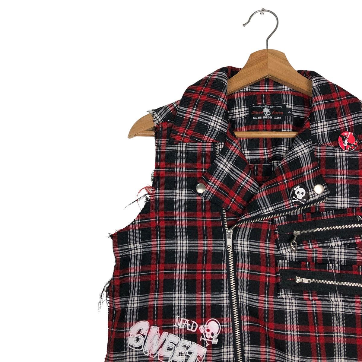 Hysteric Glamour DOUBLE BREAST PUNK BONDAGE BIKER BLOOD STORM SKELETON RARE Size US M / EU 48-50 / 2 - 10 Thumbnail