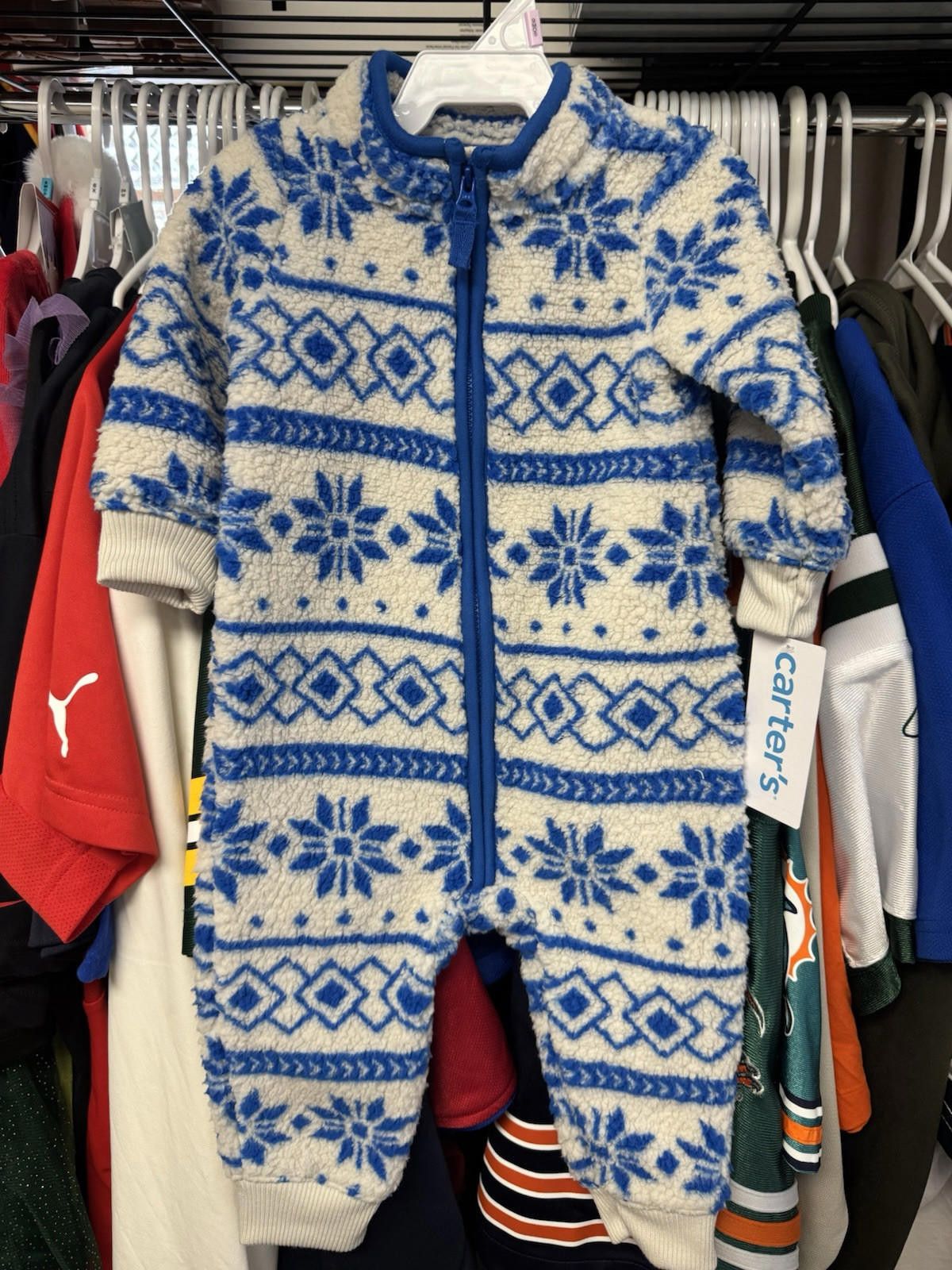 Designer Baby Carter's CHRISTMAS Pajamas Size 12 months Fleece Size ONE SIZE - 2 Thumbnail