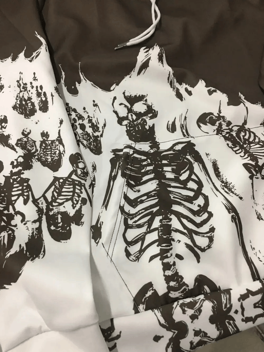 Japanese Brand × Vintage Designer Streetwear Skeleton Graphic Hoodie Punk Gothic Size US XL / EU 56 / 4 - 3 Thumbnail