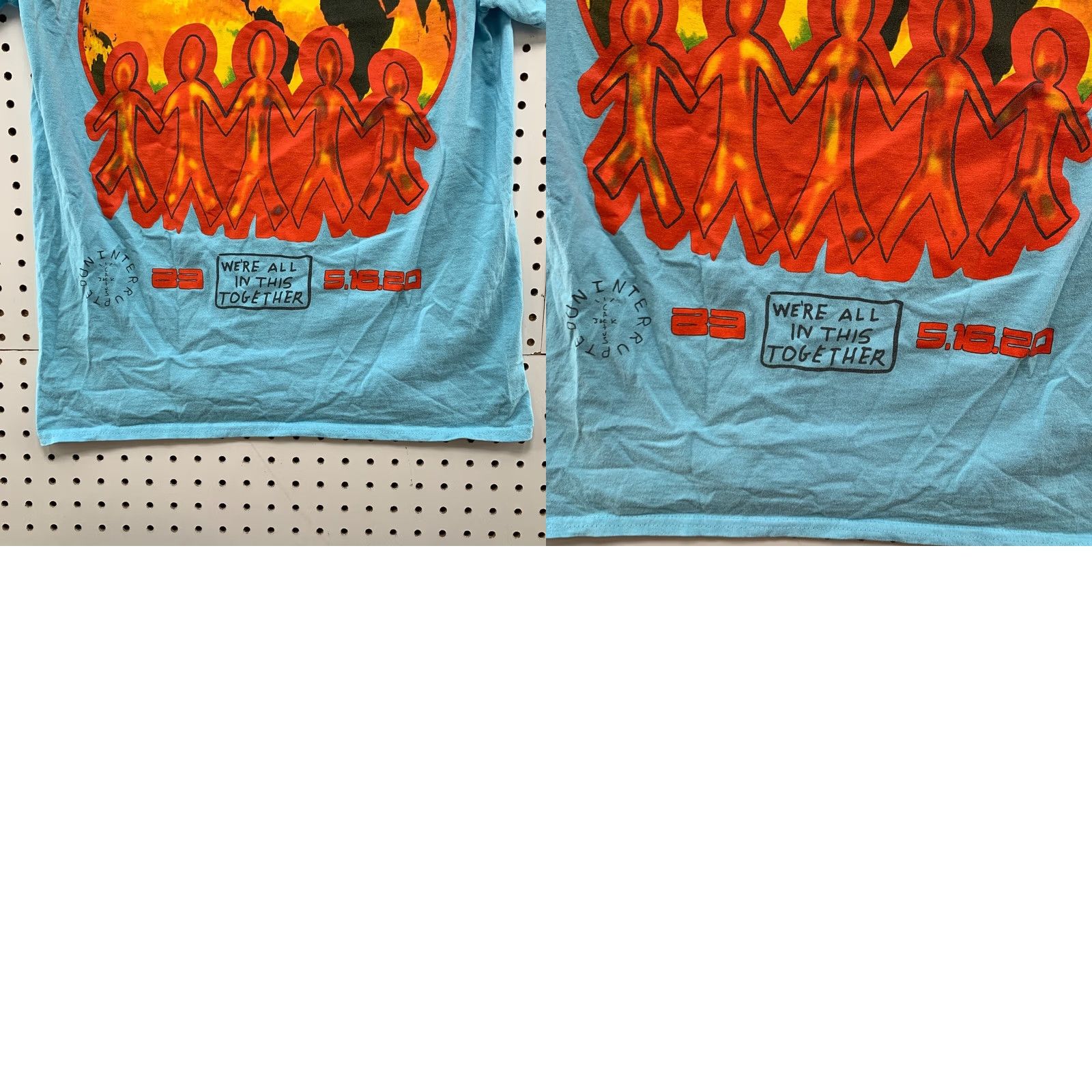 Travis Scott Travis Scott Cactus Jack x Lebron James Uninterrupted Class Of 2020 Men M 19x27 T-Shirt Blue Mens Size US M / EU 48-50 / 2 - 10 Thumbnail