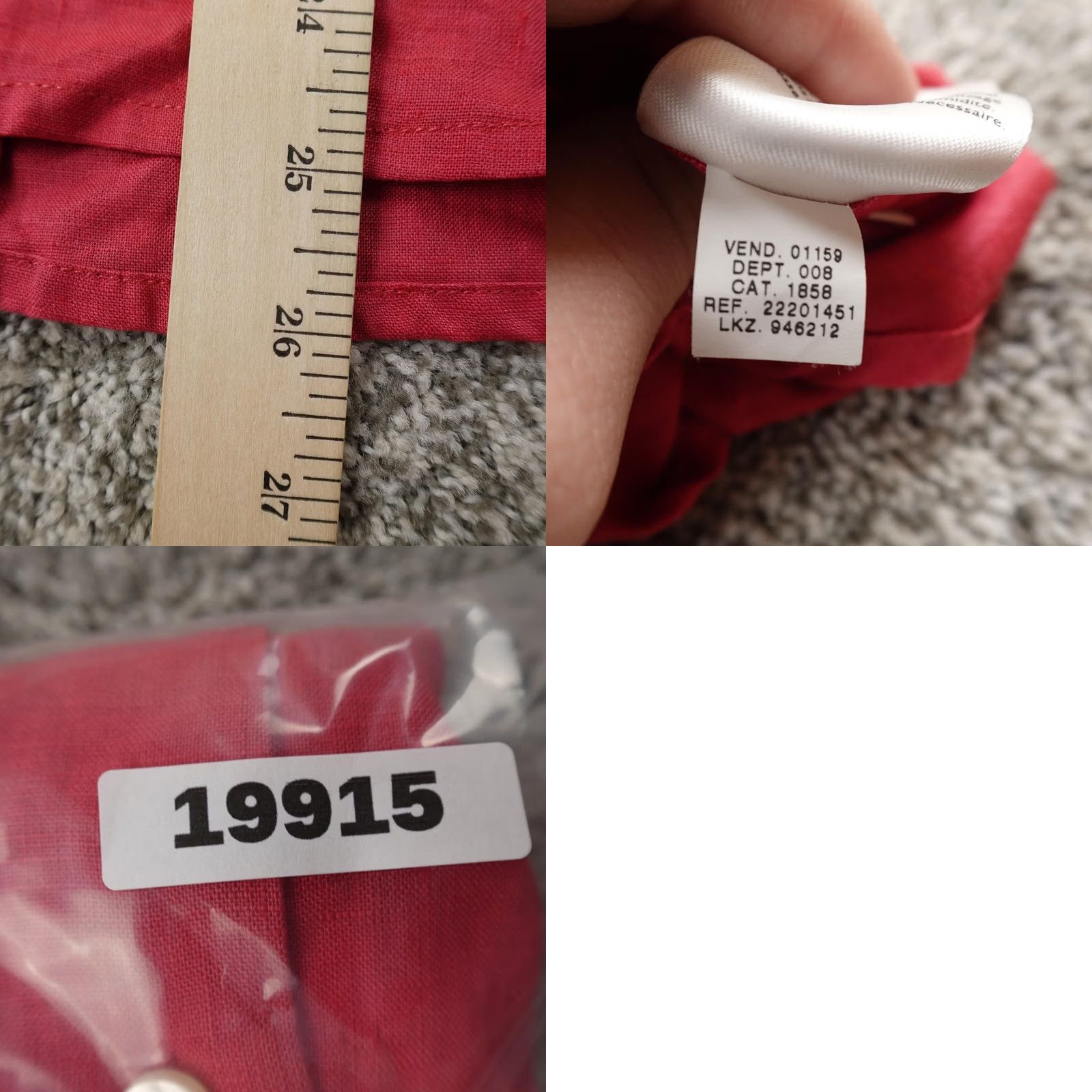 Eddie Bauer Eddie Bauer Shirt Womens L Red Linen Chambray Short Sleeve Button-Up Casual Top Size L / US 10 / IT 46 - 8 Thumbnail