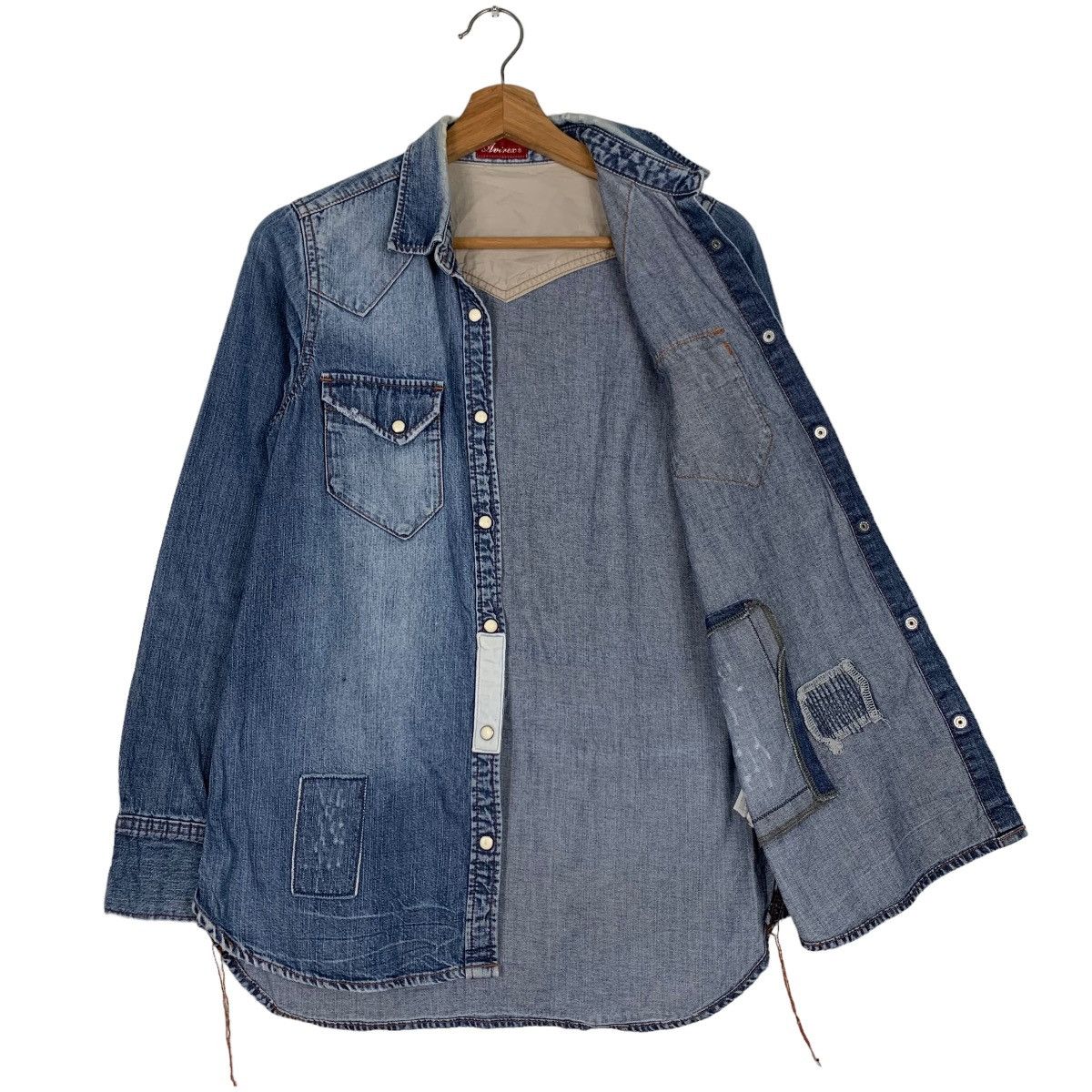 Avirex AVIREX Four Pocket Washed Denim Jacket #0185-C9 Size S / US 4 / IT 40 - 8 Thumbnail