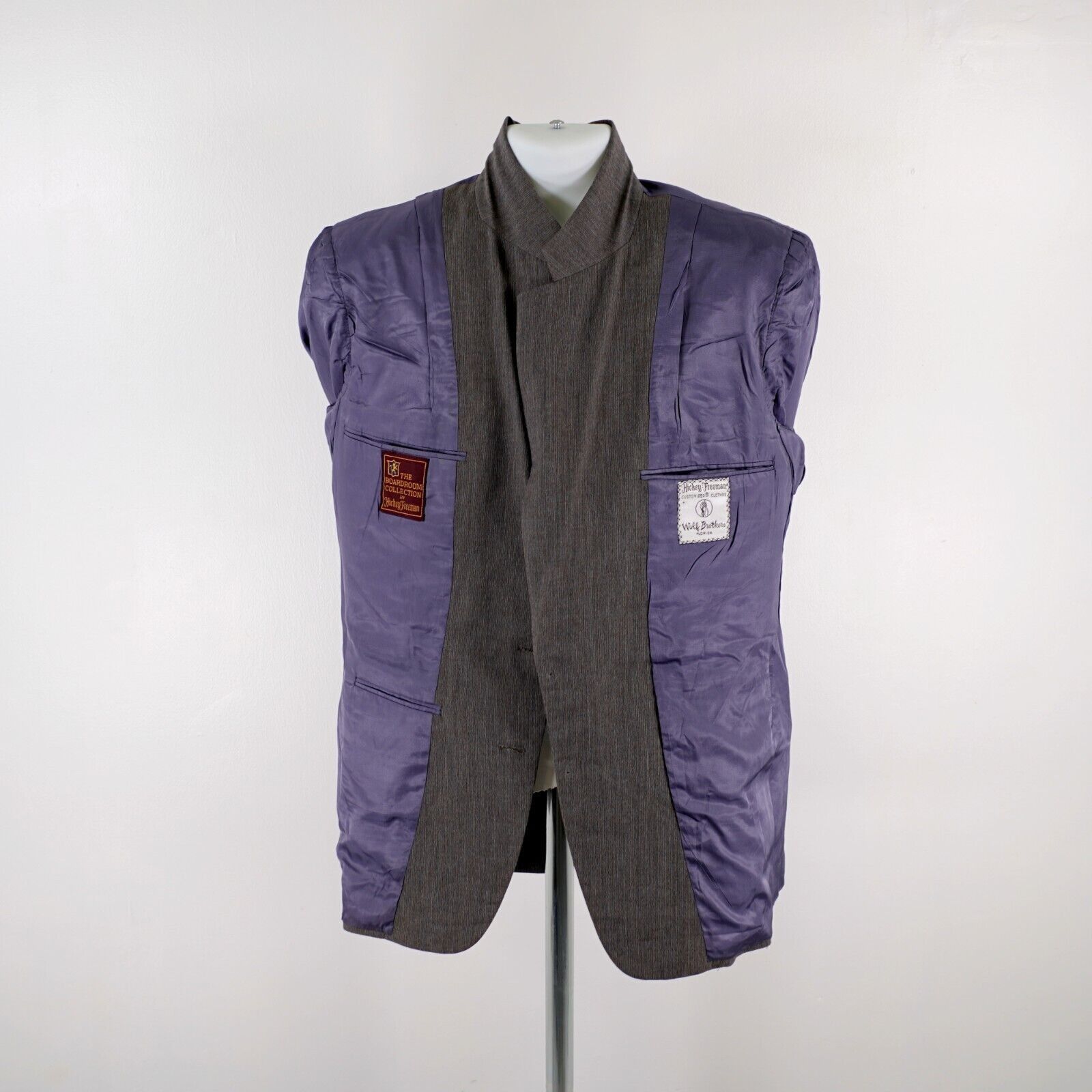 Hickey Freeman Hickey Freeman The Boardroom Wool Blend Beige Birdseye 2 But Size 40R - 13 Thumbnail