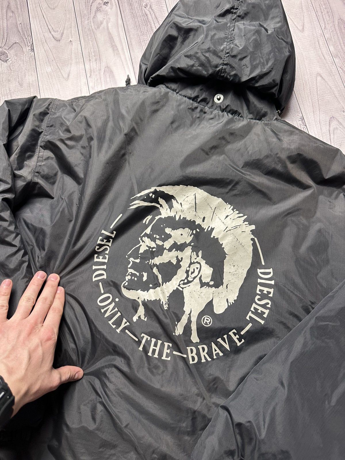 Diesel × Vintage Vintage Diesel jacket big logo rare size S/M Size US S / EU 44-46 / 1 - 9 Thumbnail