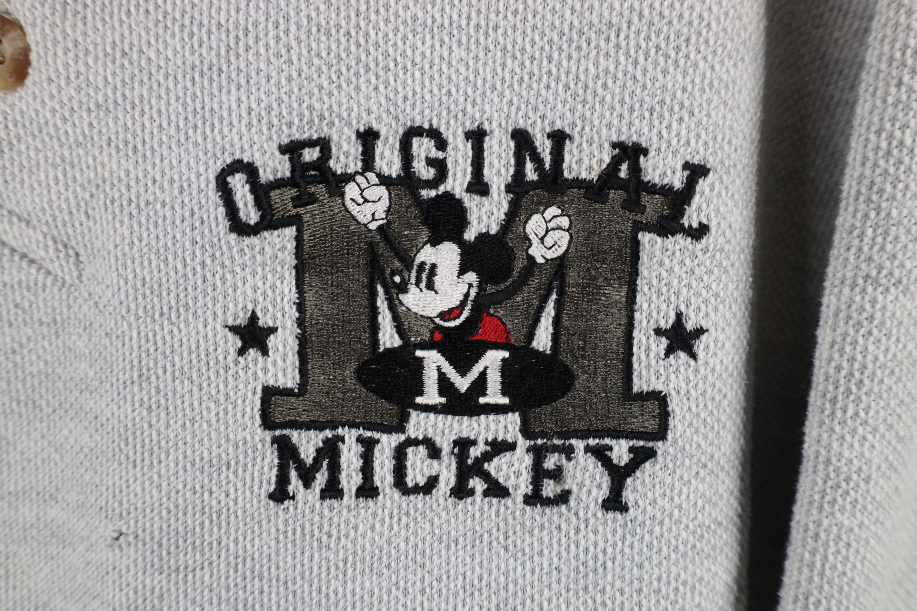 Disney × Vintage Vintage 90s Disney Mickey Mouse Thermal Henley Sweatshirt Size US XL / EU 56 / 4 - 4 Thumbnail