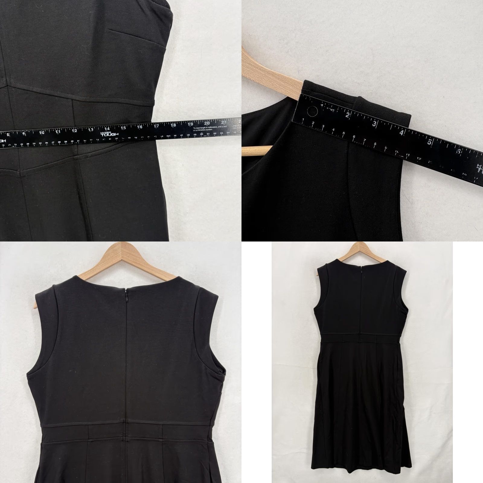 Talbots Talbots Dress Womens 12P Black Sleeveless Fit & Flare Knit Midi Work Career NWT Size XL / US 12-14 / IT 48-50 - 8 Thumbnail