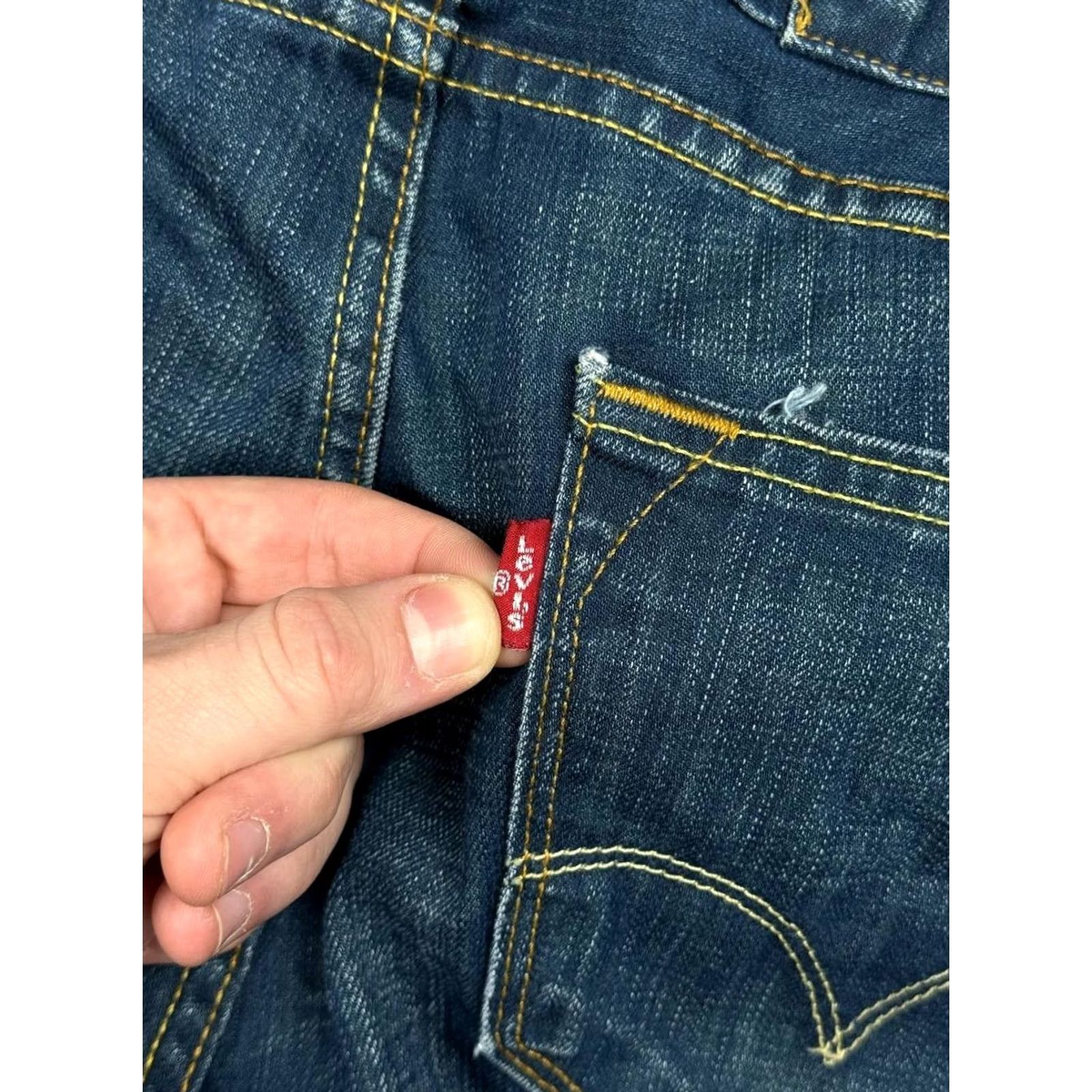 Levi's VINTAGE Levis 503 Jeans Loose Cinch Blue Men Size L 34 Size US 33 - 2 Thumbnail