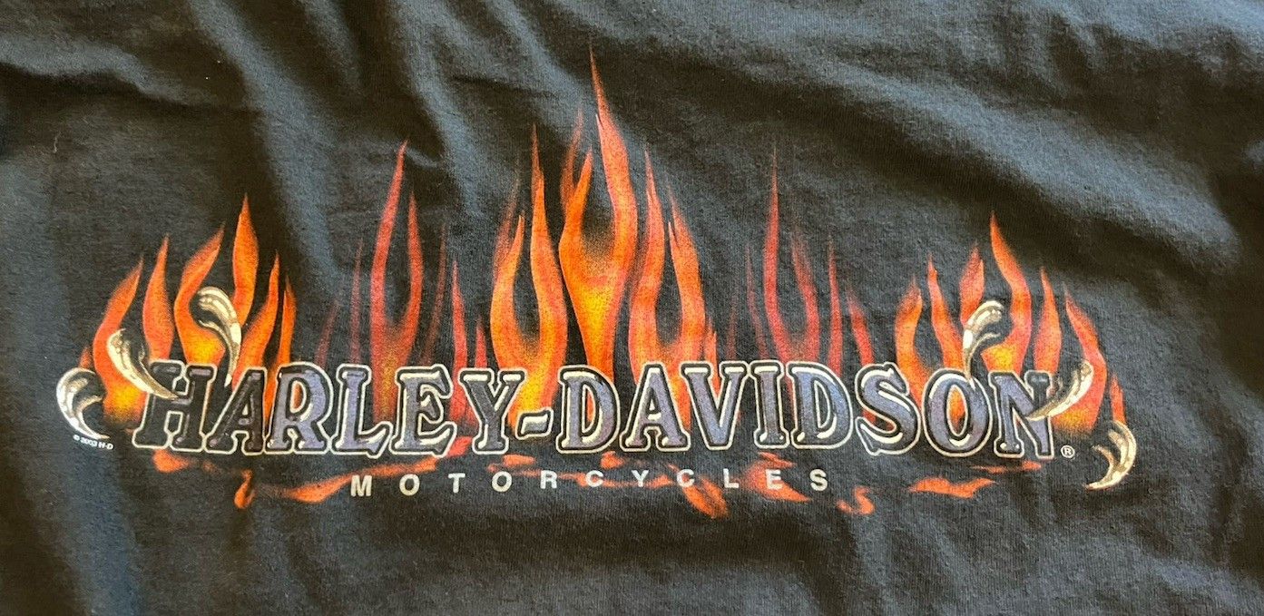 Harley Davidson Vintage Central Harley-Davidson Flame Logo Long Sleeve Sz L Size US L / EU 52-54 / 3 - 4 Thumbnail