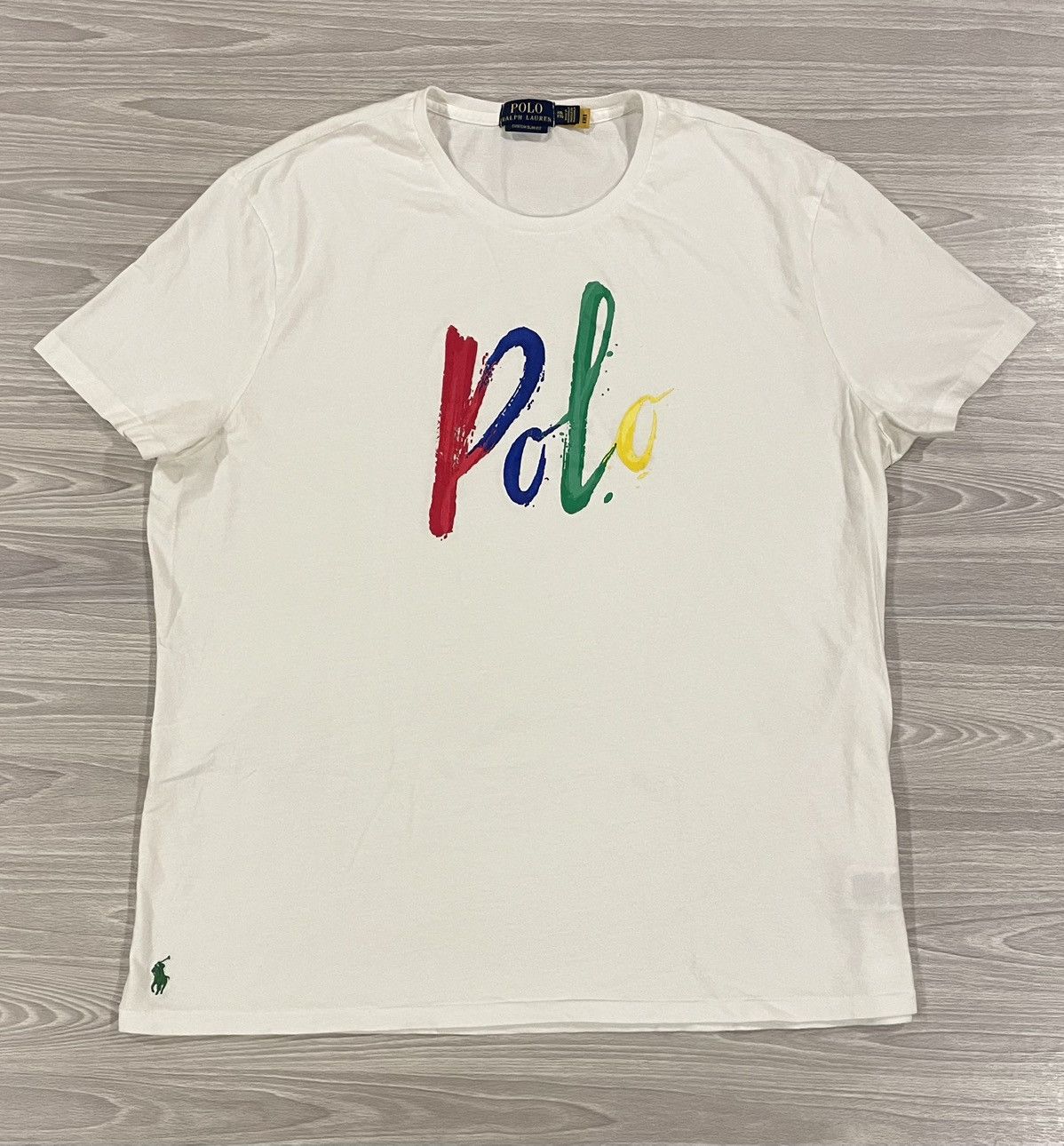 Polo Ralph Lauren Polo Ralph Lauren White Green Painted T-Shirt Men’s Size 2XL Size US XXL / EU 58 / 5 - 1 Thumbnail
