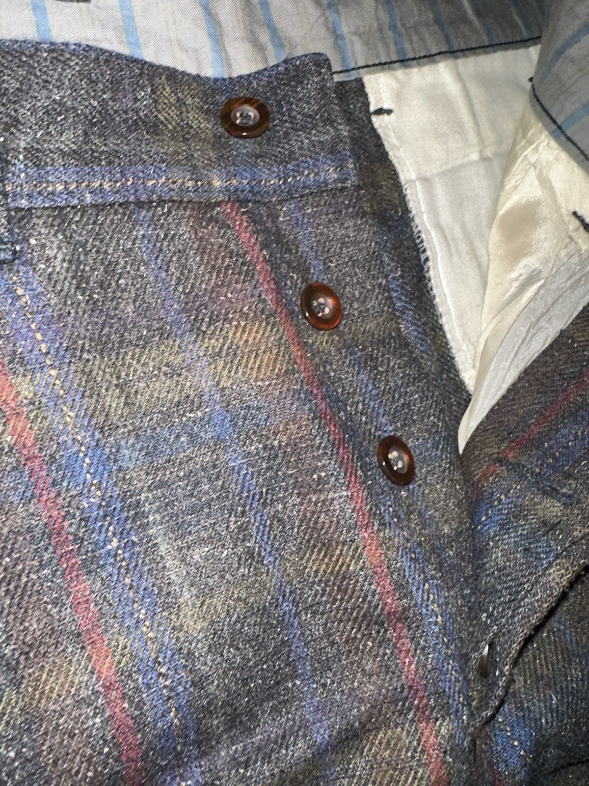 Benetton Plaid Benetton Italy wool pants 29 x 27 Size US 29 - 4 Thumbnail
