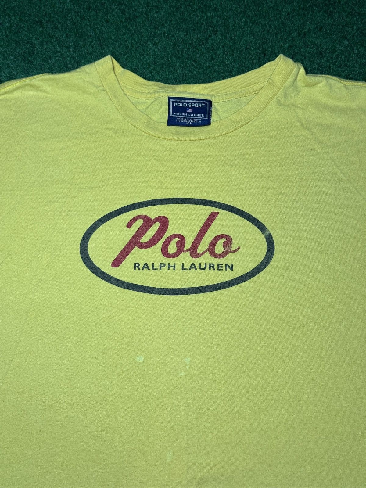 Polo Ralph Lauren Vintage Polo Sport Ralph Lauren Relaxed Boxy Yellow T Shirt Size US XL / EU 56 / 4 - 2 Thumbnail