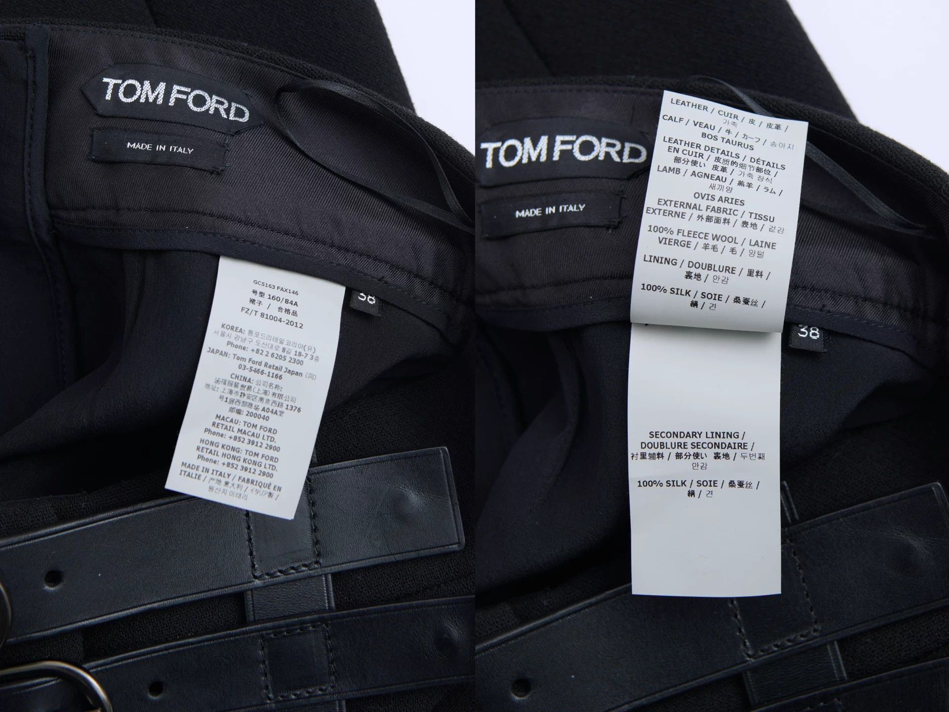 Tom Ford Tom Ford double belt high-waist wool midi skirt Size XS / US 0-2 / IT 36-38 - 9 Thumbnail