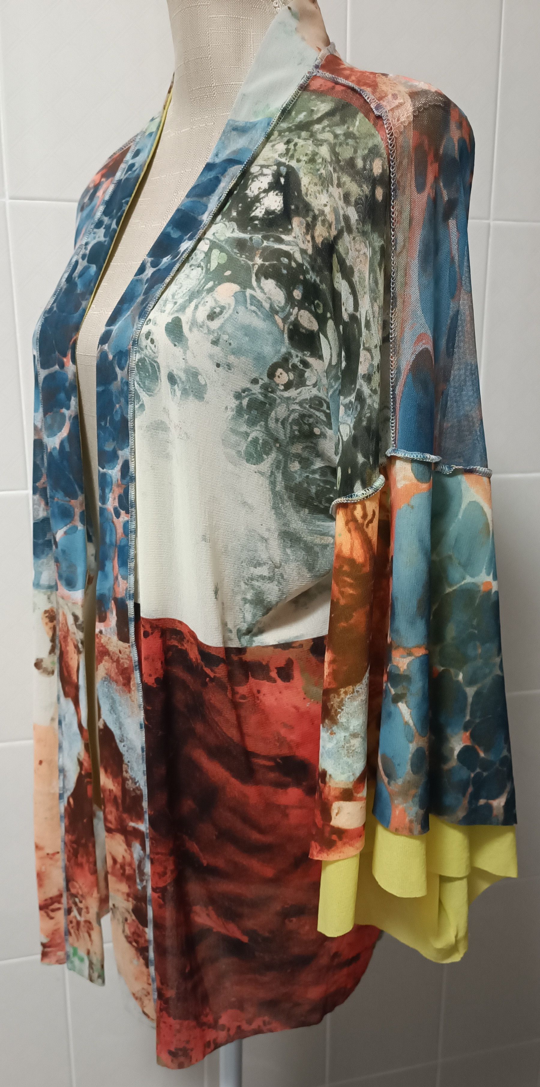 Jean Paul Gaultier SS2000- Bacteria print kimono Size L / US 10 / IT 46 - 9 Thumbnail