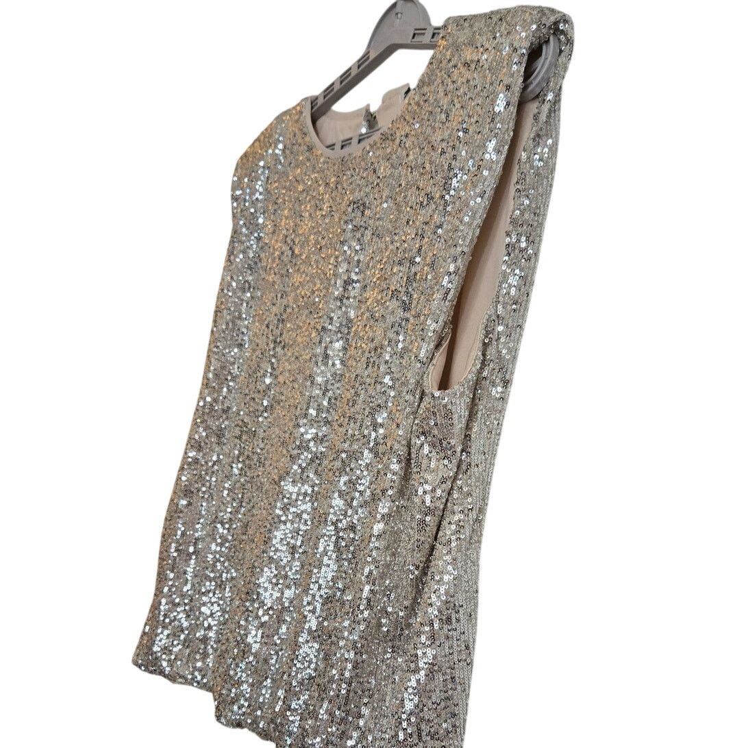 Other ilver Sequin Top – Women’s 1X with Shoulder Pads Size XL / US 12-14 / IT 48-50 - 4 Thumbnail