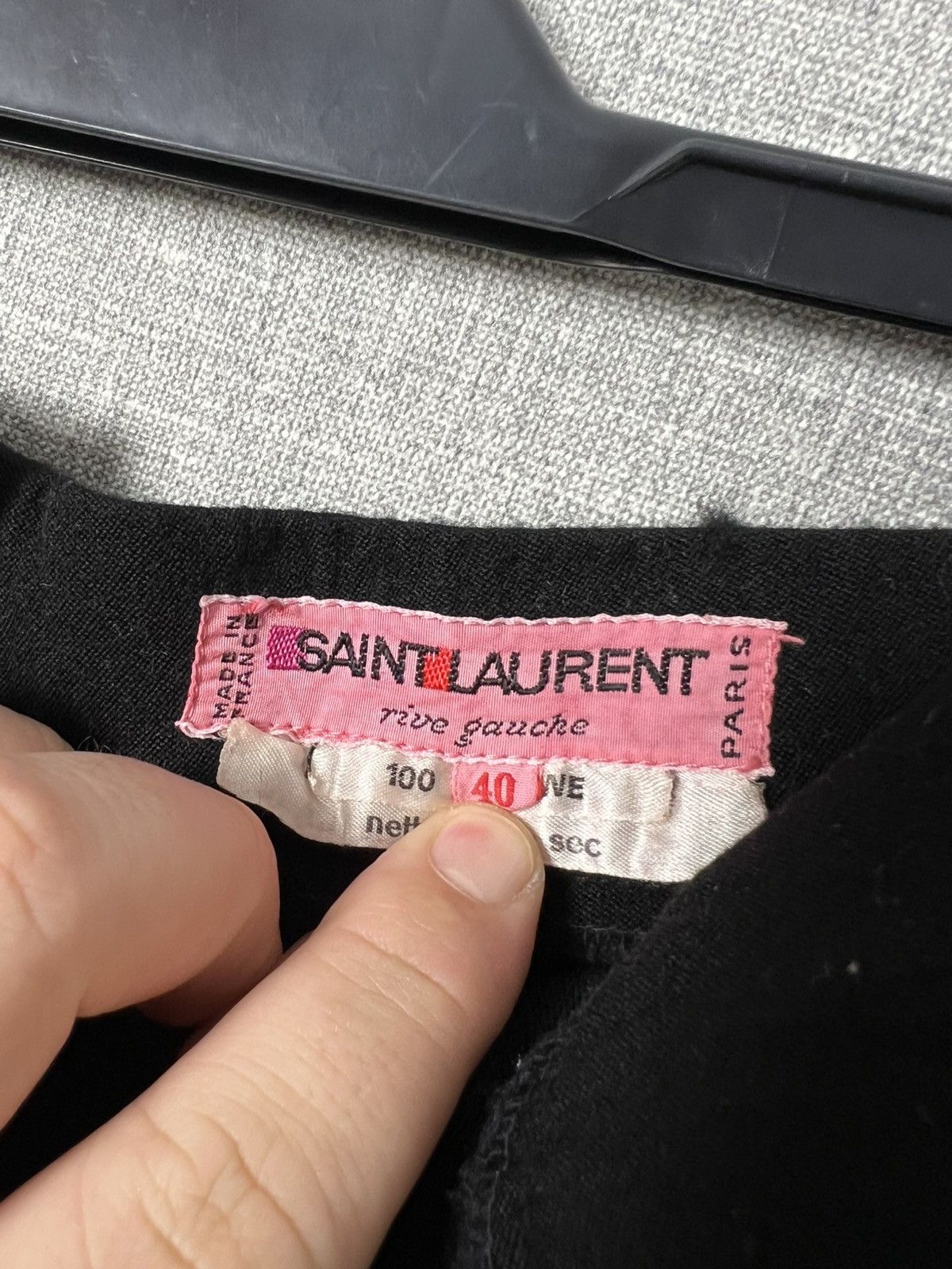 Saint Laurent Paris 70s Saint Laurent High Waist Wide Leg Wool Palazzo Trousers Size 25" / US 0 / IT 36 - 18 Thumbnail