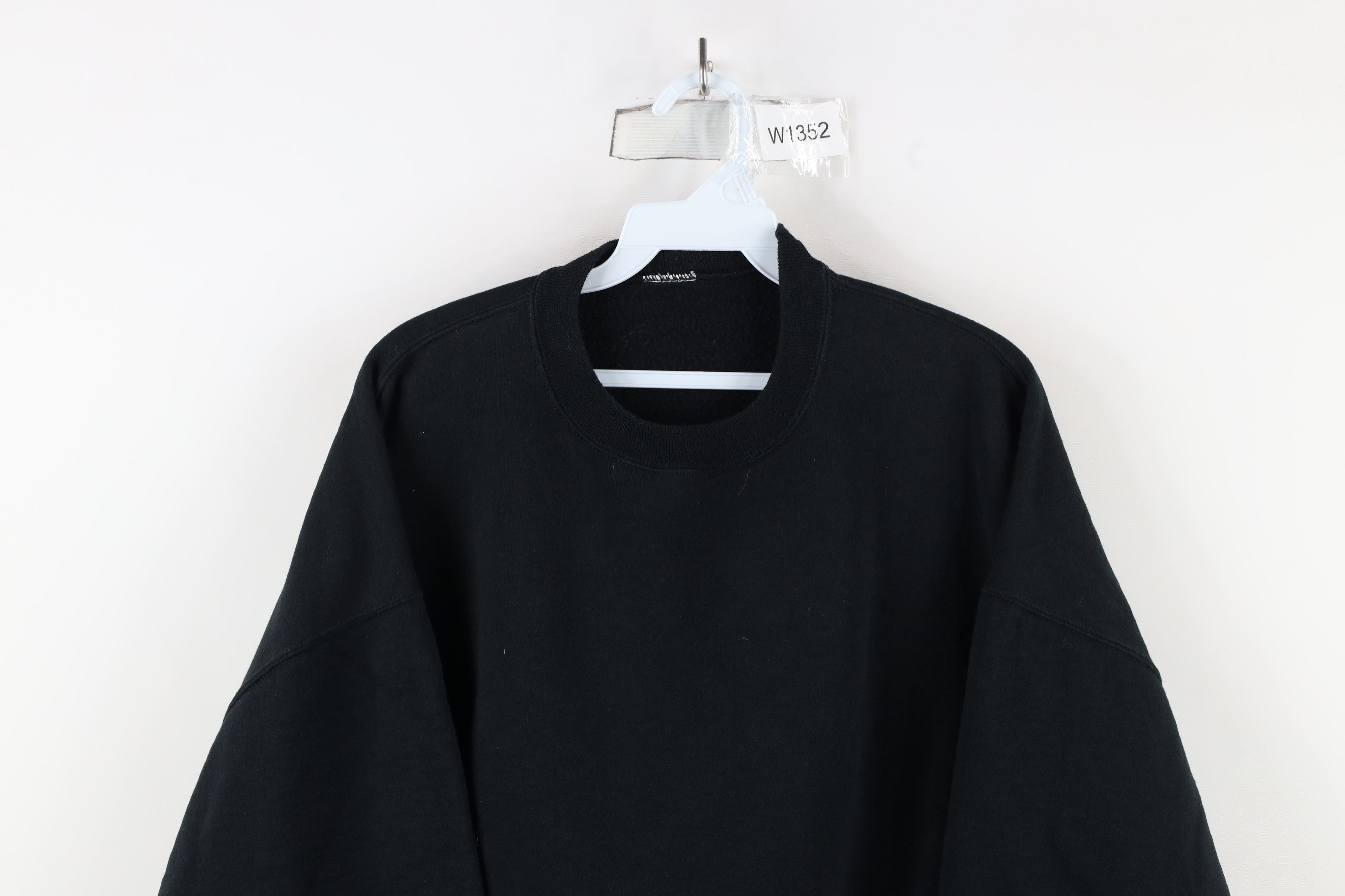 Vintage Vintage 90s Streetwear Heavyweight Crewneck Sweatshirt Black Size US XL / EU 56 / 4 - 2 Thumbnail