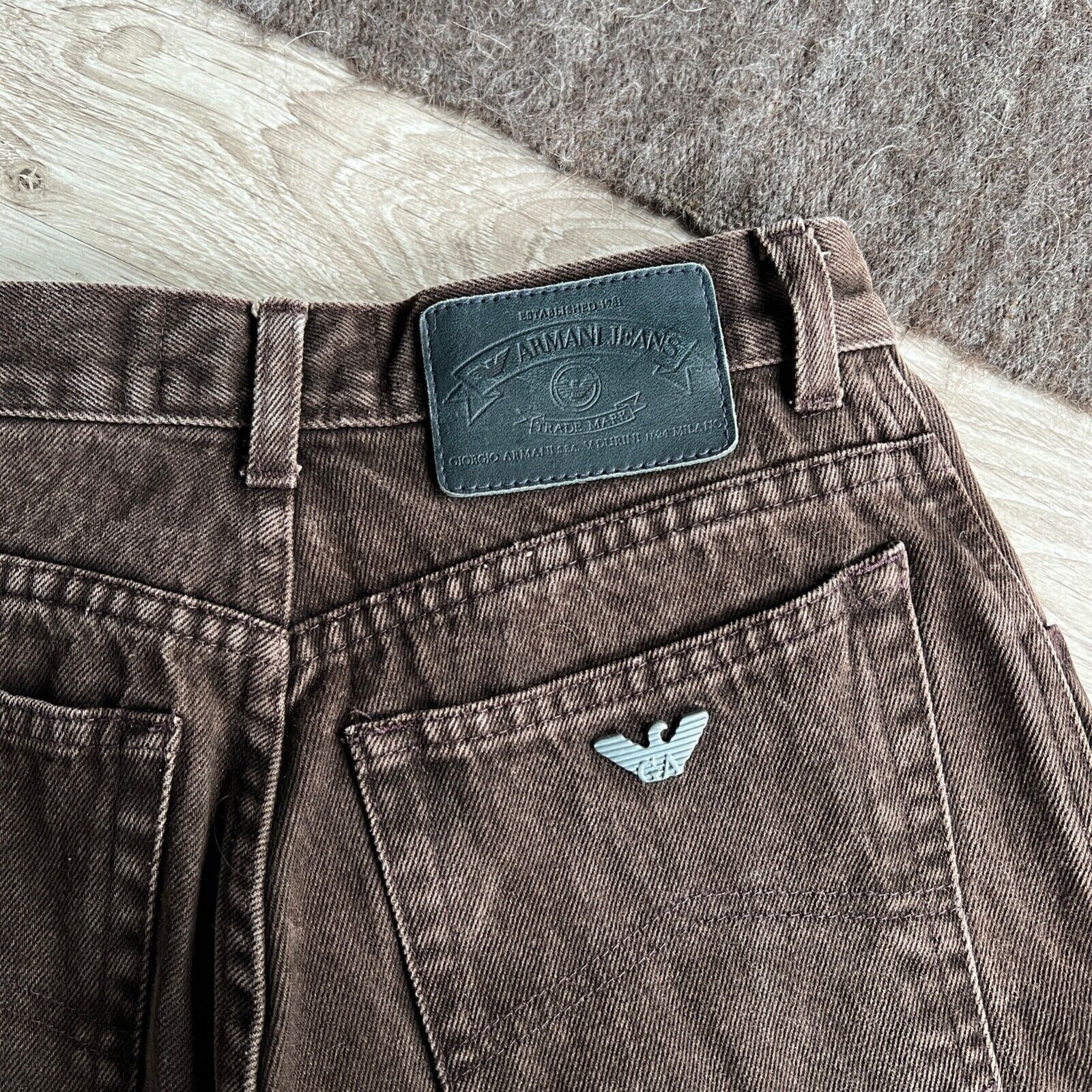 Armani Armani Jeans Blues Factory Vintage Brown Denim Jeans 8728AC Size 27" / US 4 / IT 40 - 3 Thumbnail