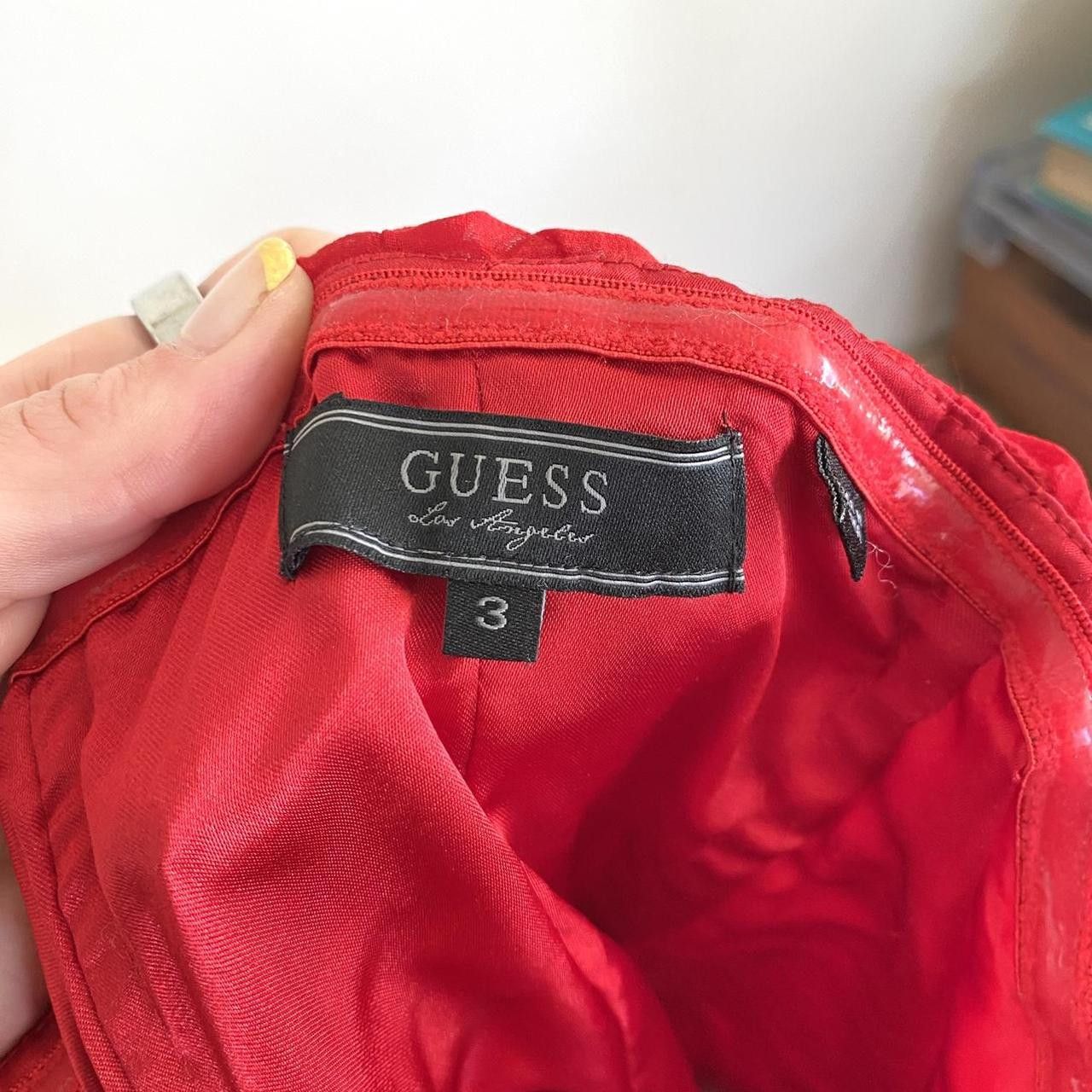 Guess VINTAGE GUESS MINI DRESS RUFFLED WOMENS SIZE 3 RED Size XS / US 0-2 / IT 36-38 - 7 Thumbnail