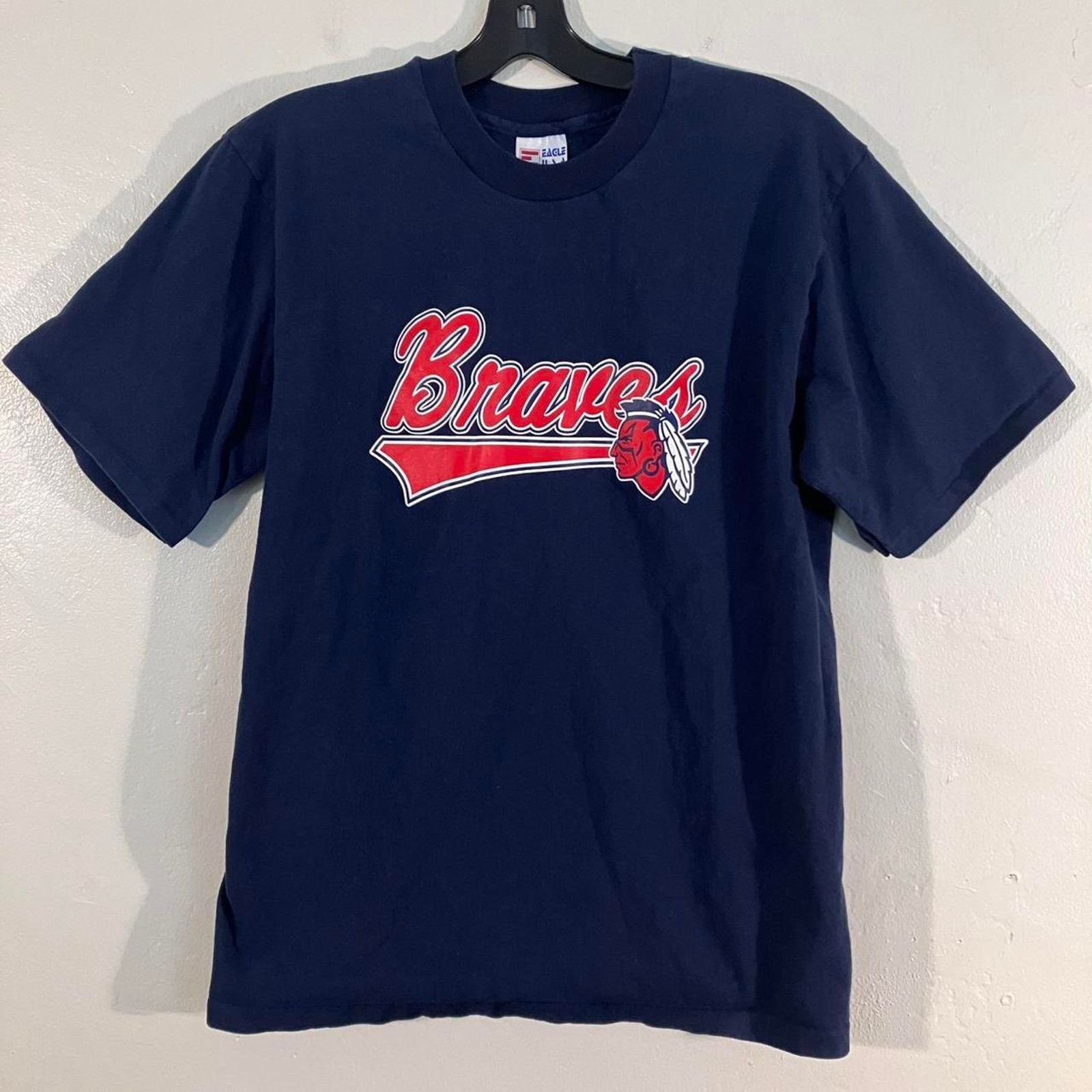 MLB × Vintage Vintage 90s Mississippi Braves Graphic Tee Navy Blue Size US L / EU 52-54 / 3 - 1 Thumbnail