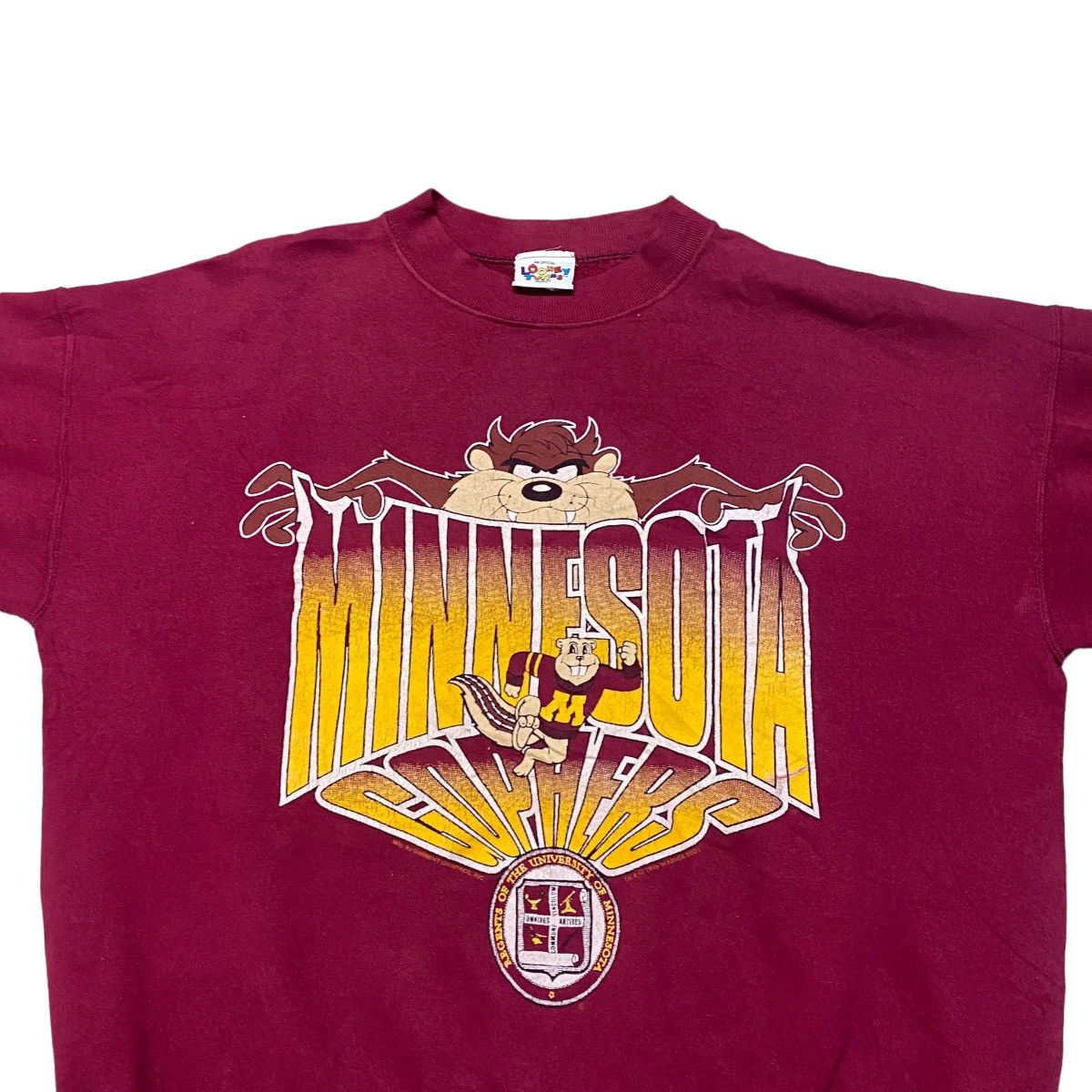 Vintage Vintage Warner Bros x Minnesota Gophers Sweatshirt Size US L / EU 52-54 / 3 - 2 Thumbnail