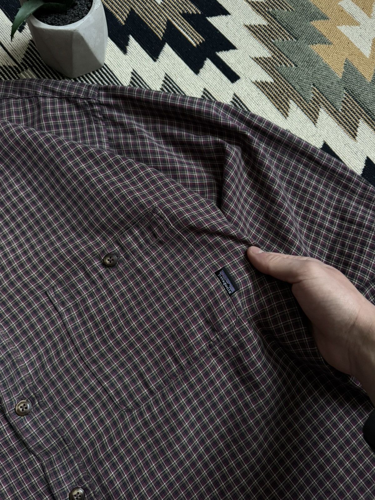 Patagonia Vintage 90’s Patagonia Organic Cotton ButtonUp Flannel Shirt Size US M / EU 48-50 / 2 - 6 Thumbnail