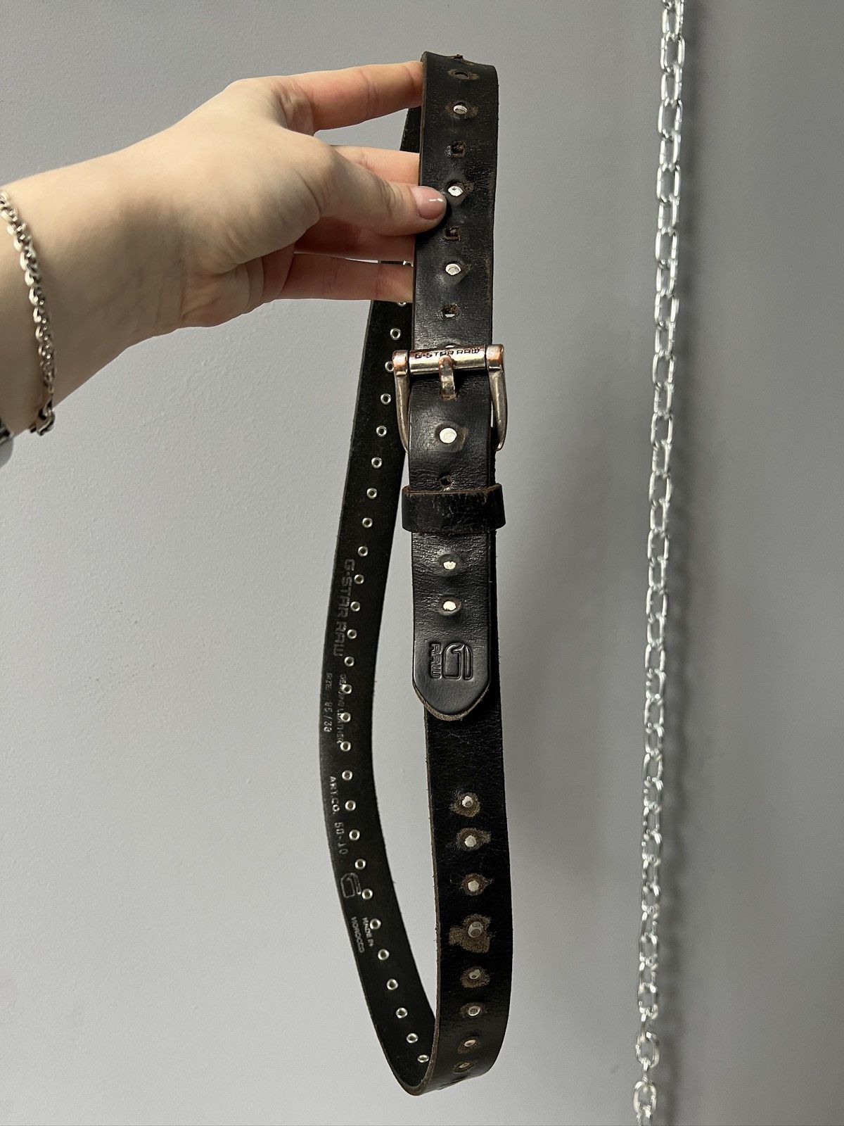 G-Star G star Raw leather black gothic opium archive belt Size ONE SIZE - 2 Thumbnail