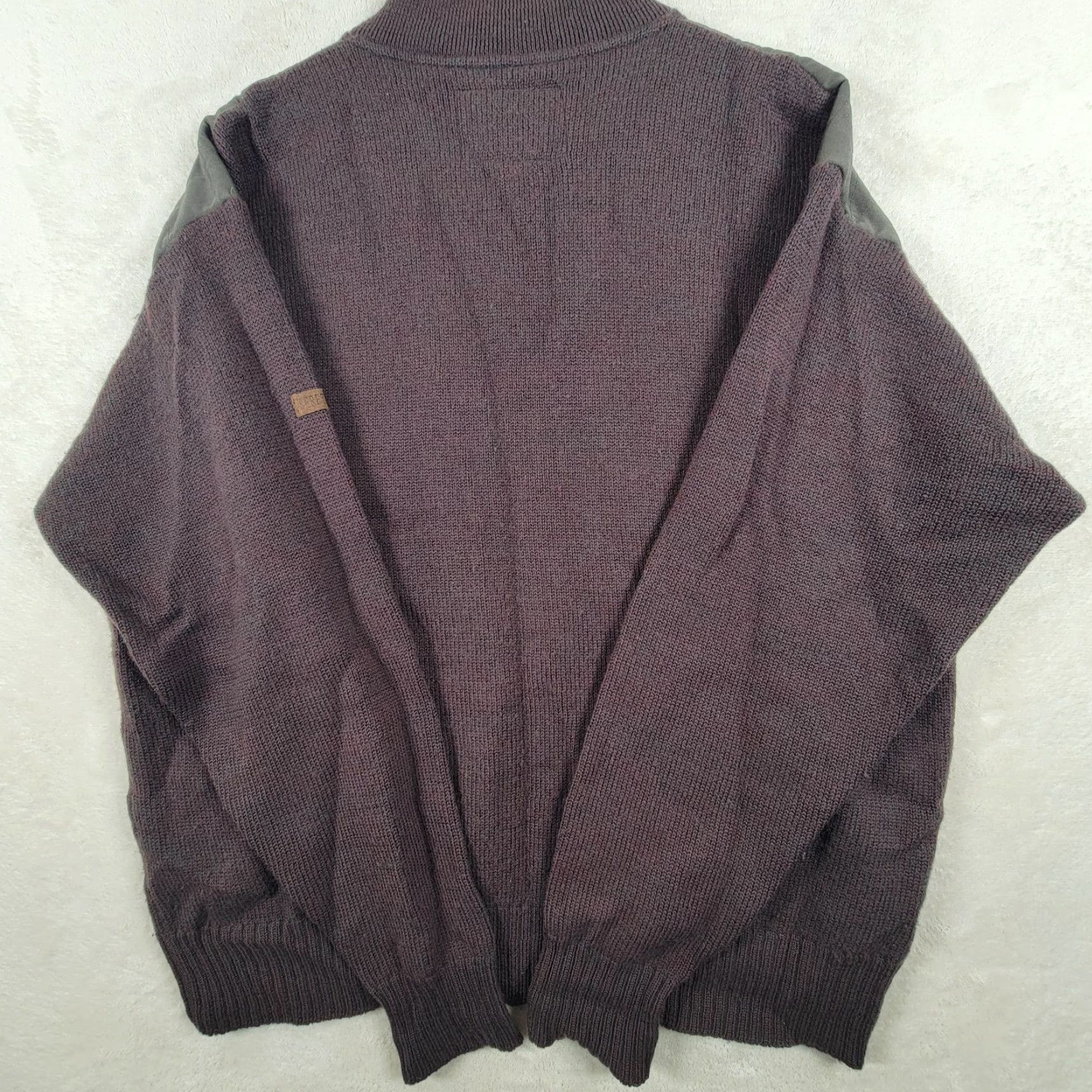 Vintage Beretta Sweater Mens Large Brown 1/4 Zip Lined Padded Shoulders Hunting Wool Polyester Knit Pullover Mock Neck Long Sleeve Size US L / EU 52-54 / 3 - 4 Thumbnail