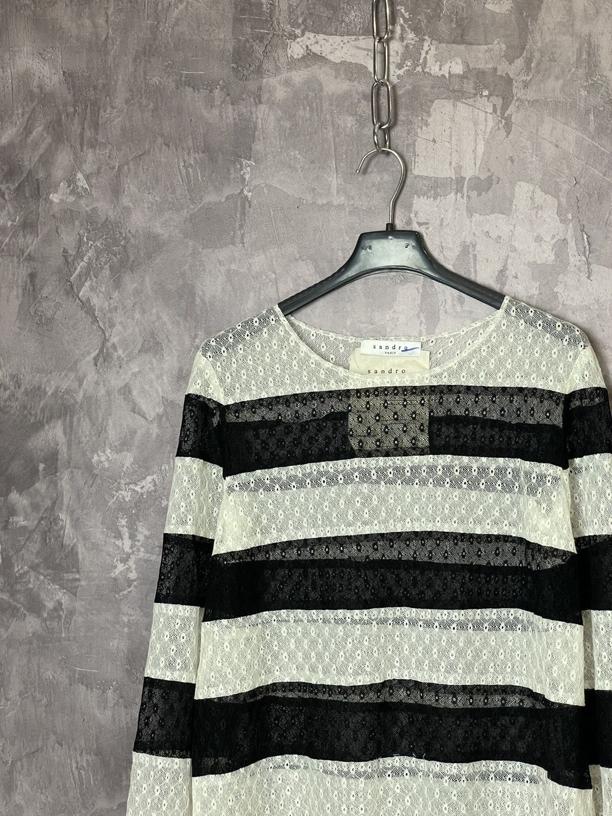 Sandro Sandro Paris Full Printed Button Long Sleeve Premium Shirt Size M / US 6-8 / IT 42-44 - 5 Thumbnail