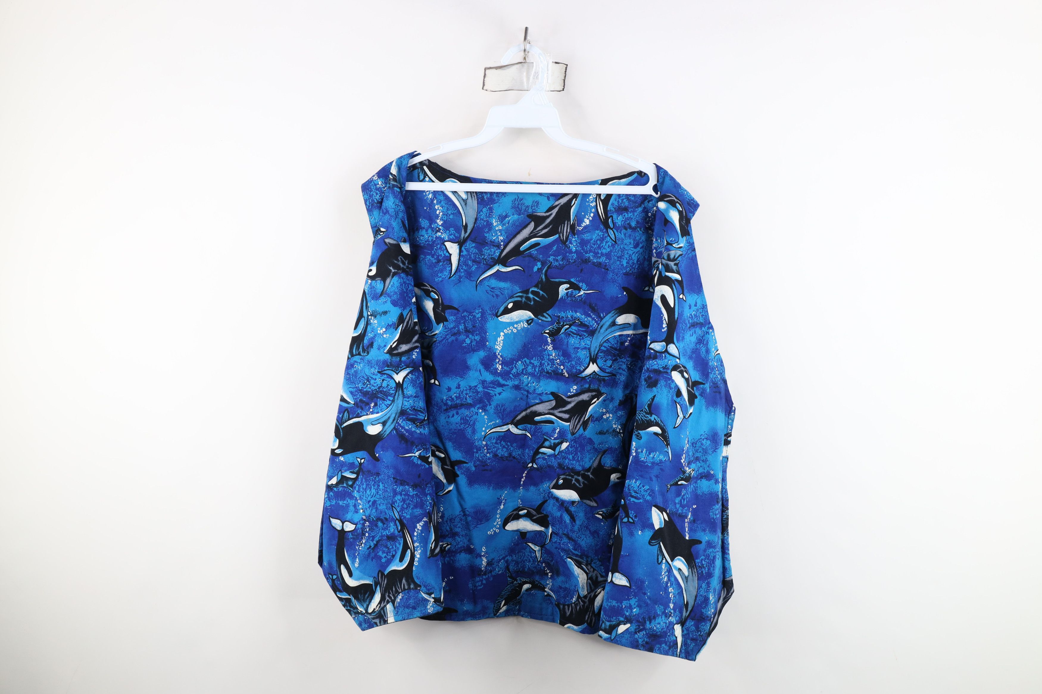 Vintage Vintage 90s Streetwear Whale All Over Print Open Front Vest Size XXL / US 16-18 / IT 52-54 - 8 Thumbnail