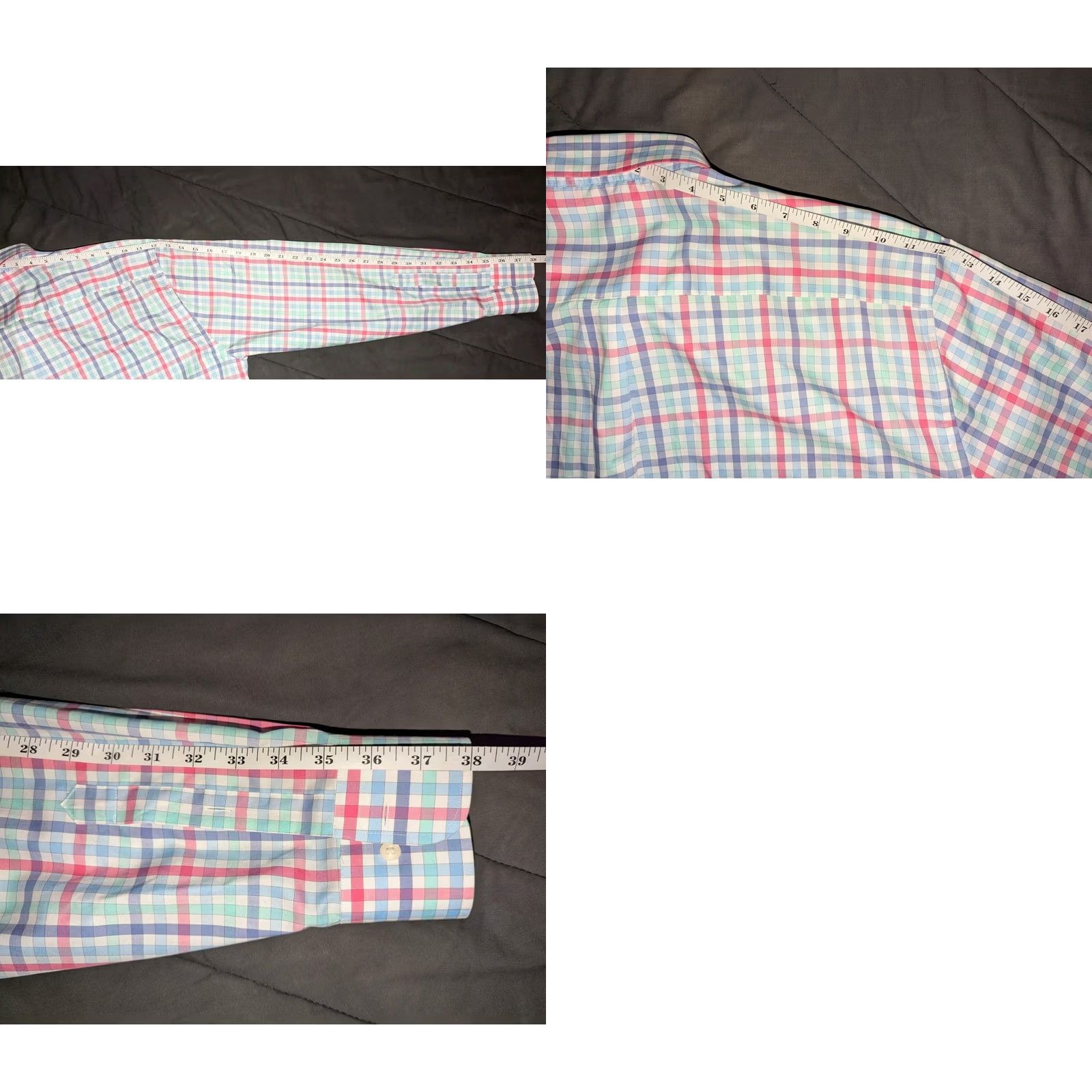 Peter Millar Peter Millar Crown Ease Gingham Check Wrinkle Resistant Sport Shirt Mens 2XL Button-Up Long Sleeve Multicolor Size US XXL / EU 58 / 5 - 8 Thumbnail