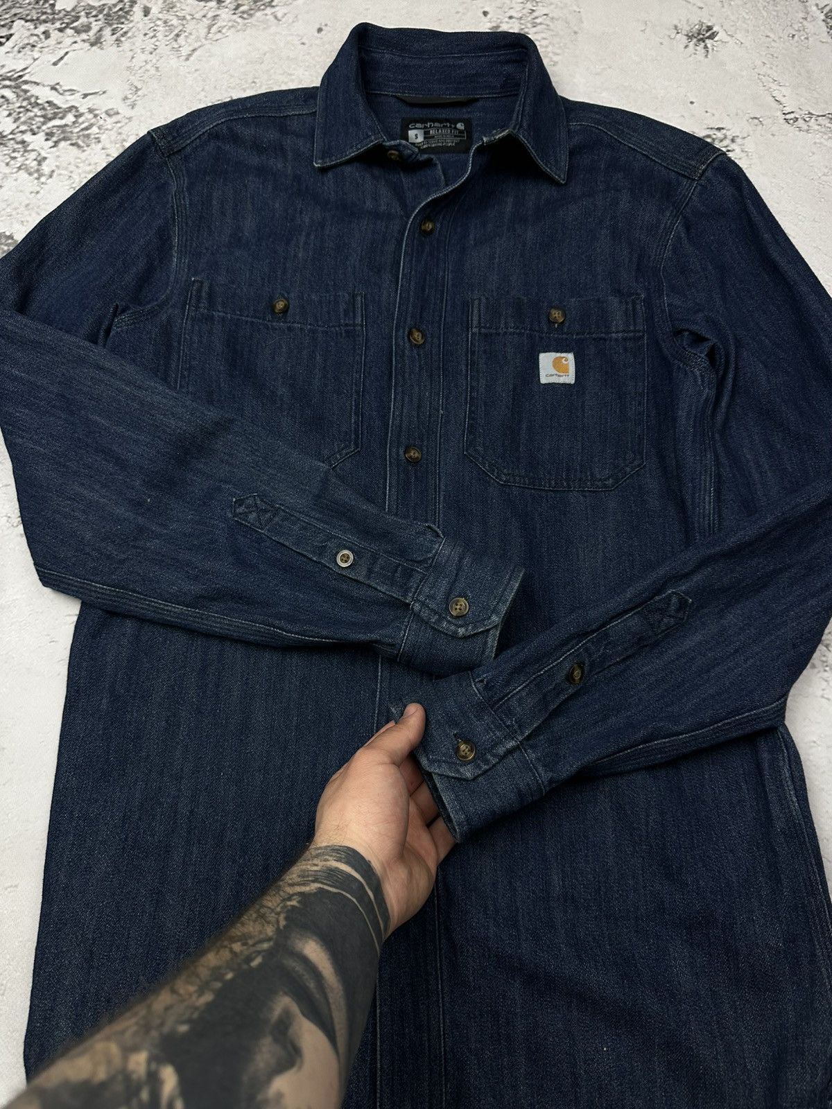 Carhartt Carhartt Denim Shirt Workwear style Size US S / EU 44-46 / 1 - 6 Thumbnail