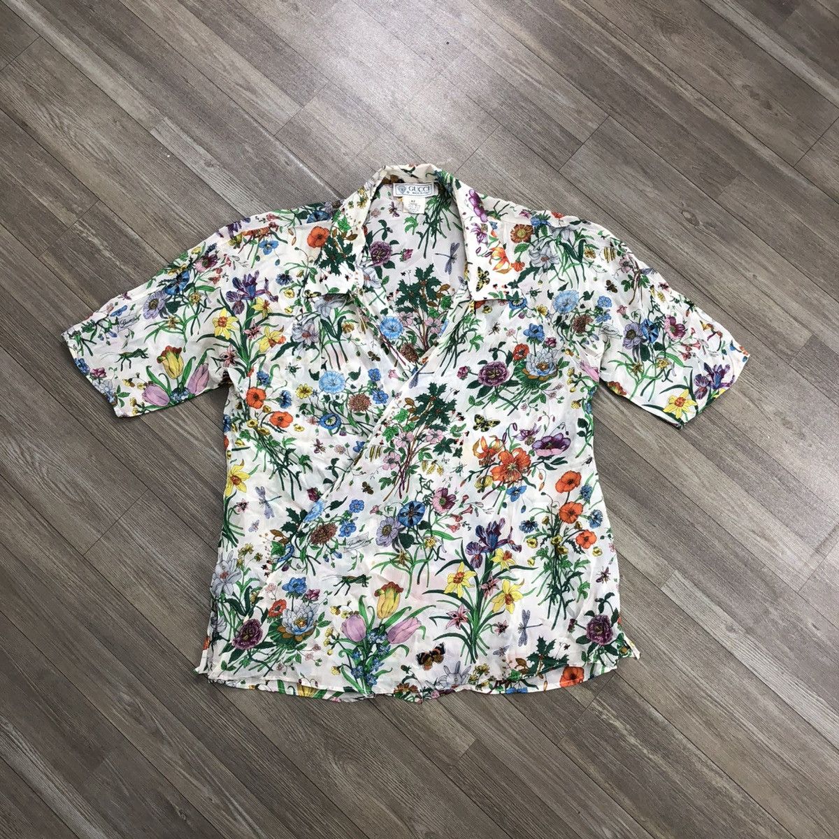 Gucci 1970s Gucci Silk Floral Old Pattern Blouse Italian Designer Size US S / EU 44-46 / 1 - 3 Thumbnail