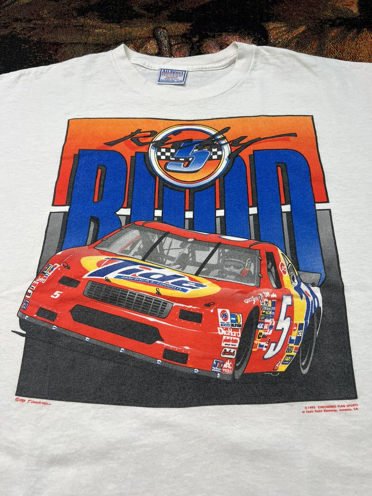 NASCAR Vintage NASCAR Ricky Rudd Tide Tee Size US XL / EU 56 / 4 - 1 Thumbnail