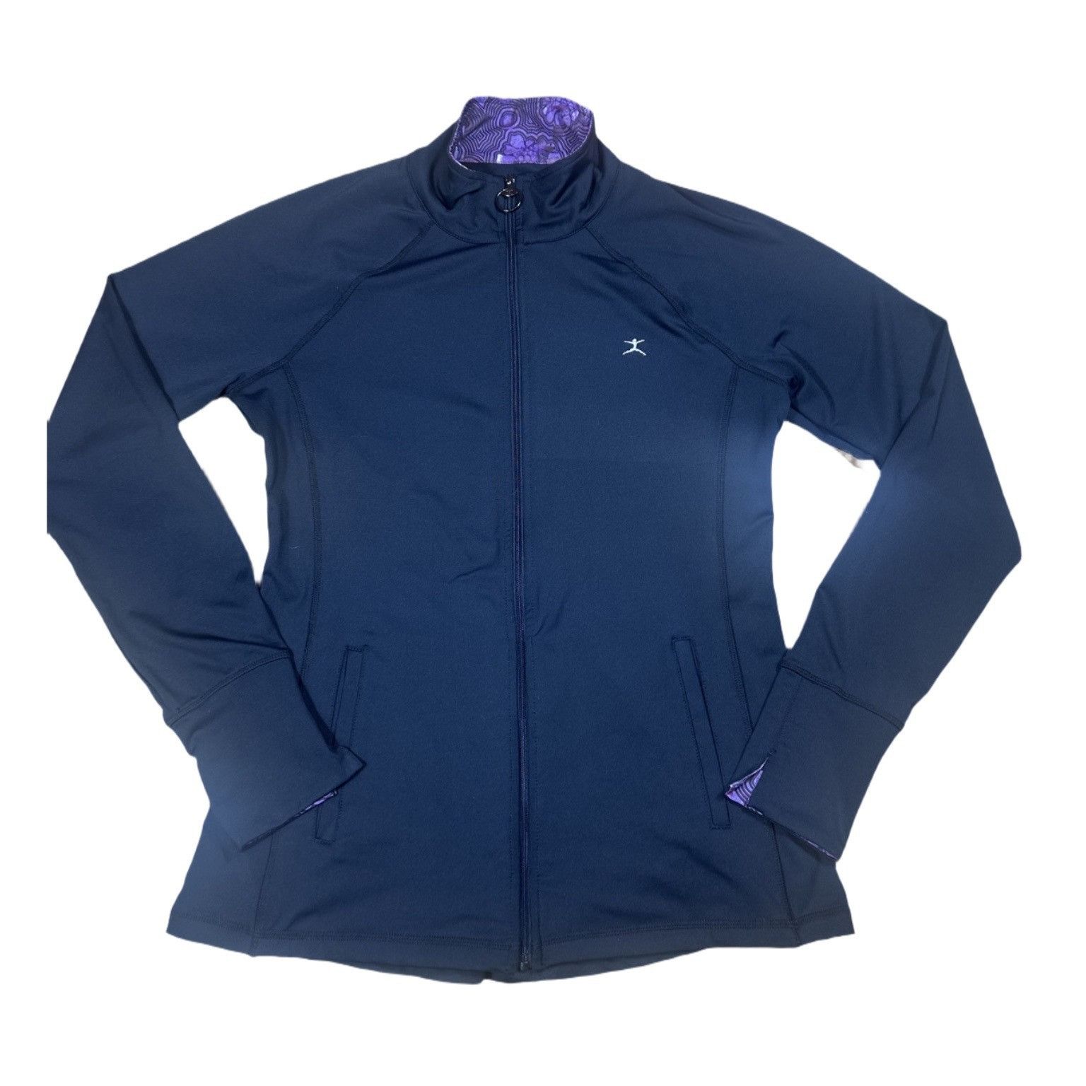 Other Danskin Black Full Zip Track Jacket – Purple Paisley Collar Size M / US 6-8 / IT 42-44 - 1 Thumbnail