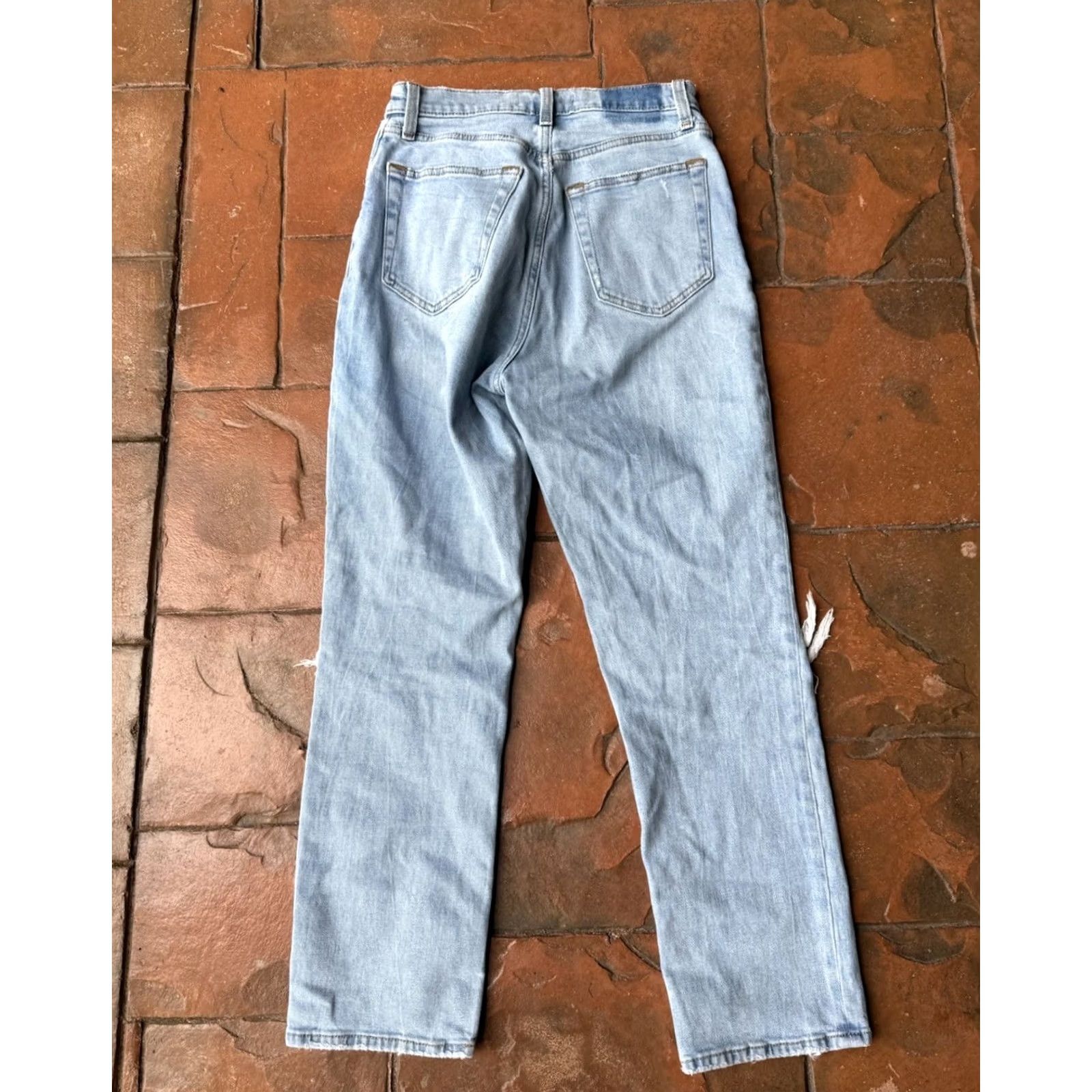 Abercrombie & Fitch Abercrombie & Fitch Jeans Womens 26 Curve Love High Rise Ankle Straight Denim Blue 25 In Inseam Distressed Pockets Size 26" / US 2 / IT 38 - 3 Thumbnail