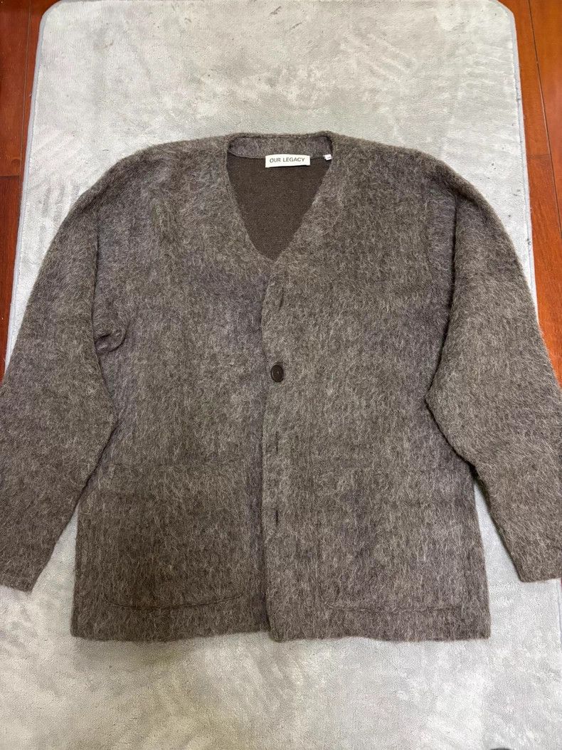 Our Legacy Our Legacy Gray Mohair Cardigan Sweater- DMC Size US M / EU 48-50 / 2 - 1 Thumbnail