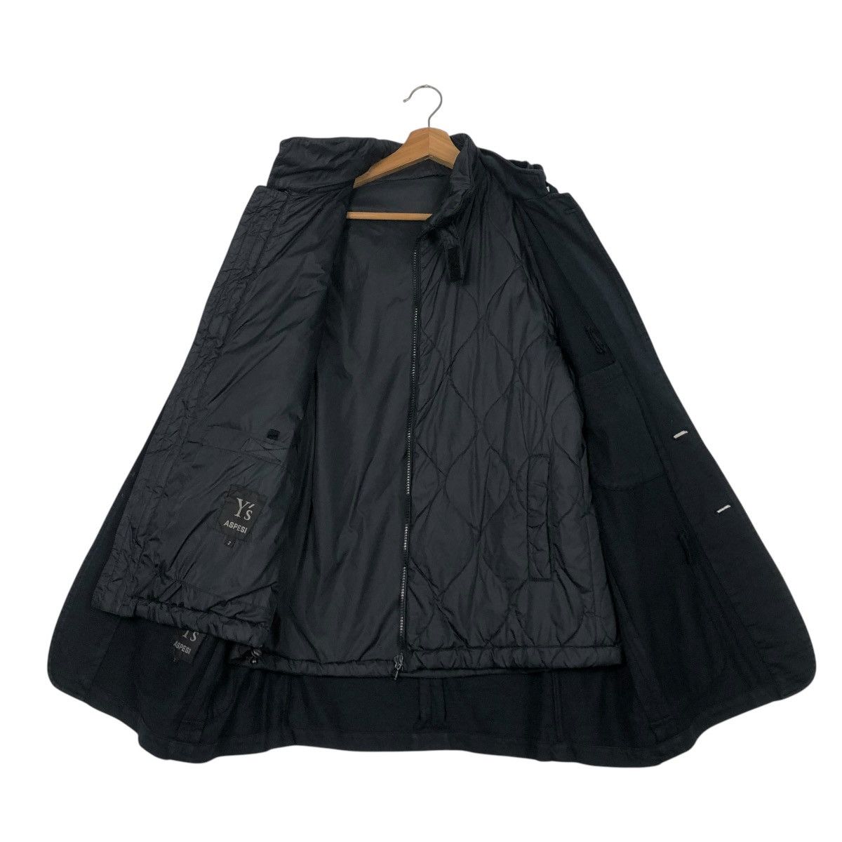 Yohji Yamamoto 🔥VINTAGE Y’S ASPESI YOHJI YAMAMOTO DOUBLE LAYER BIKER JACKET Size US M / EU 48-50 / 2 - 16 Thumbnail