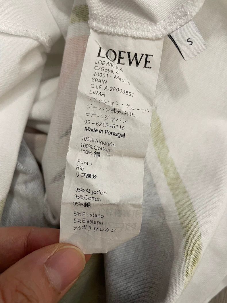 Loewe LOEWE White short sleeve T-shirt with landscape logo on th Size S / US 4 / IT 40 - 4 Thumbnail