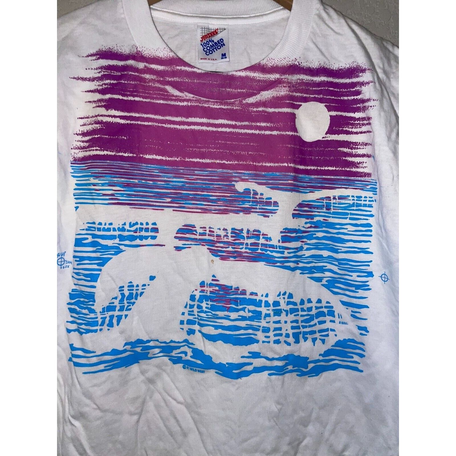 Jerzees Vintage Test Print Shirt YMCA Rockies Whale Tail Tee Summer Size US M / EU 48-50 / 2 - 2 Thumbnail