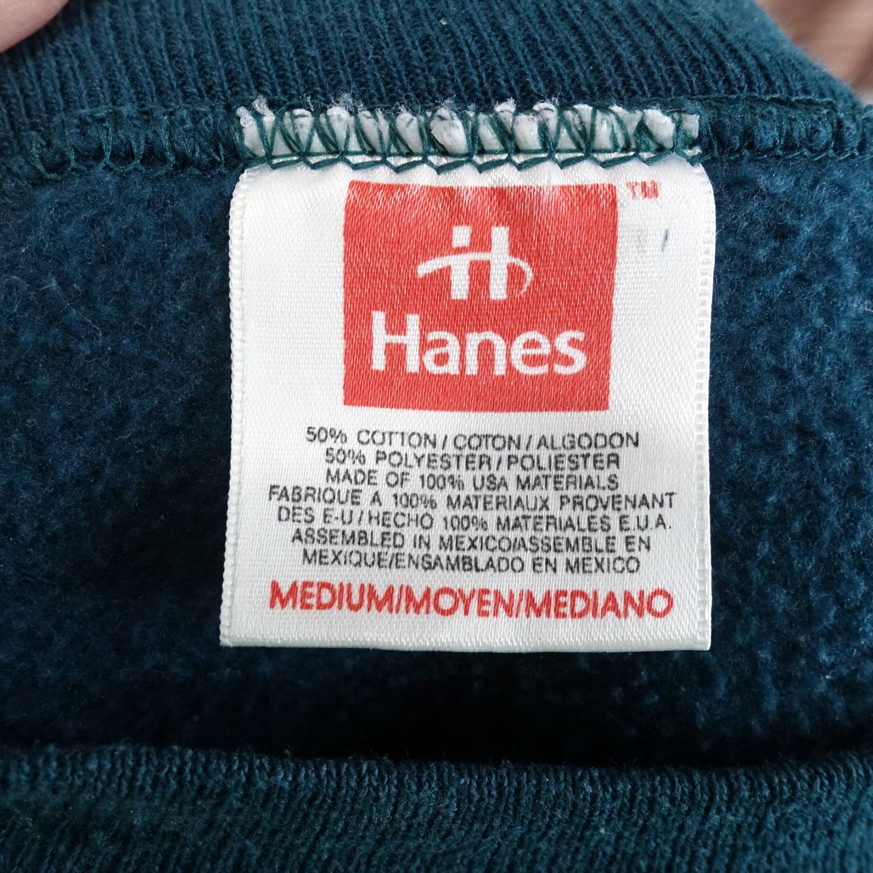 Hanes VINTAGE HANES 90s BLANK PLAIN GREEN CREW NECK SWEATSHIRT SIZE M MEDIUM Size US M / EU 48-50 / 2 - 5 Thumbnail