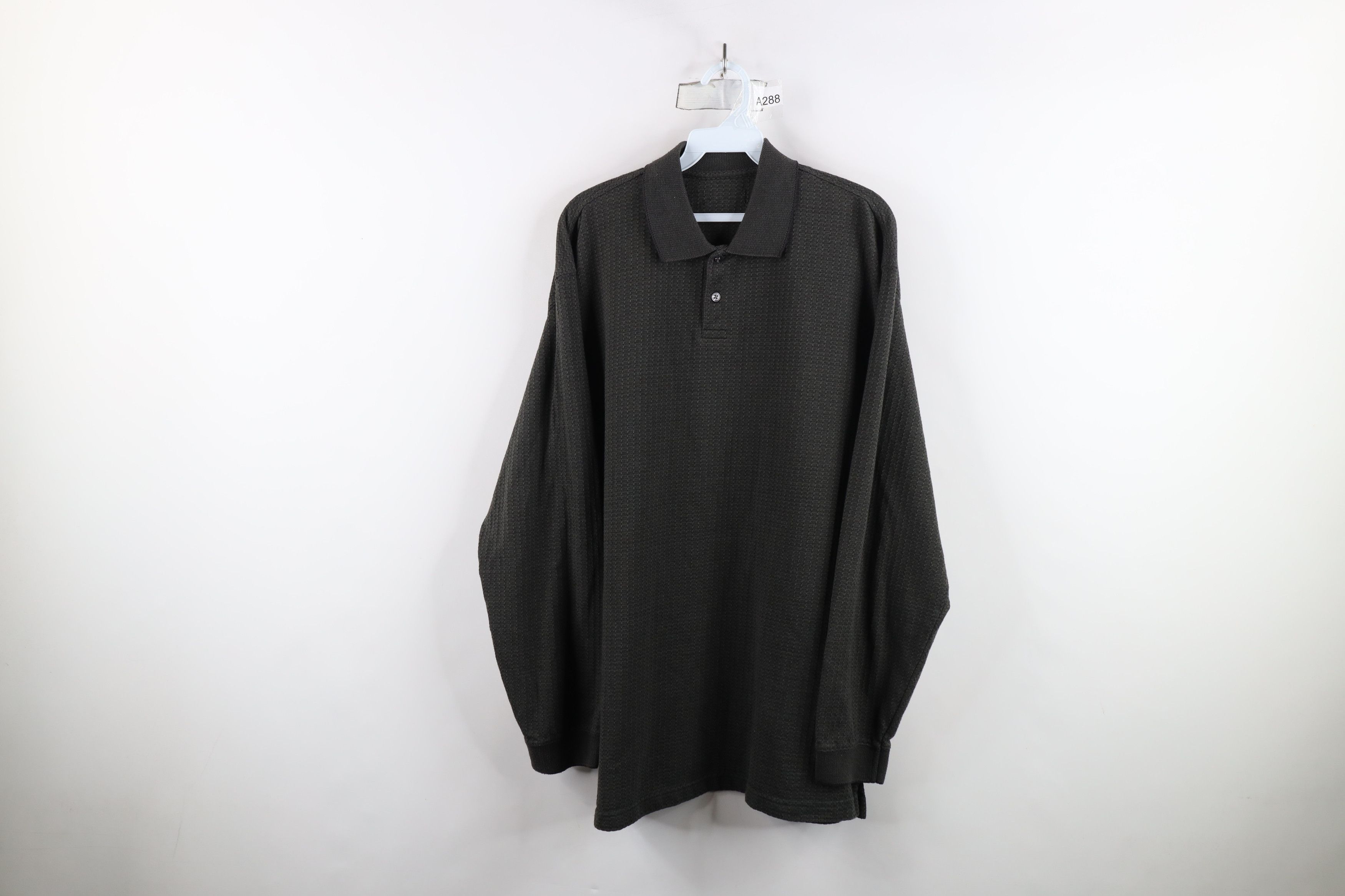 Vintage Vintage 90s Streetwear Striped Long Sleeve Rugby Polo Green Size US XL / EU 56 / 4 - 1 Thumbnail