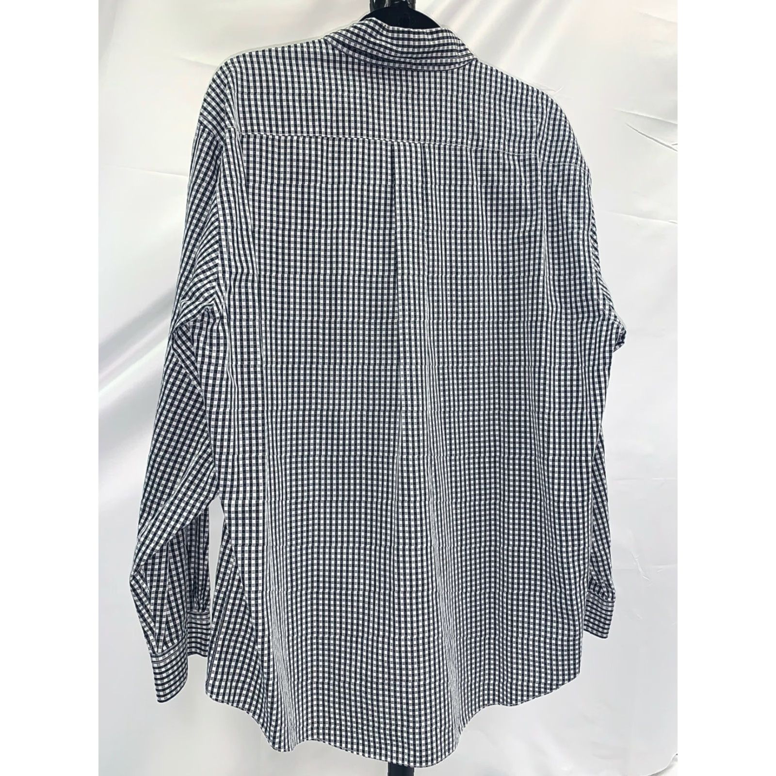 Brooks Brothers VINTAGE Brooks Brothers Men's Check Button-Up Collared Shirt Large Black and White Shirt Mens Vintage 80s 90s Business Size US L / EU 52-54 / 3 - 2 Thumbnail