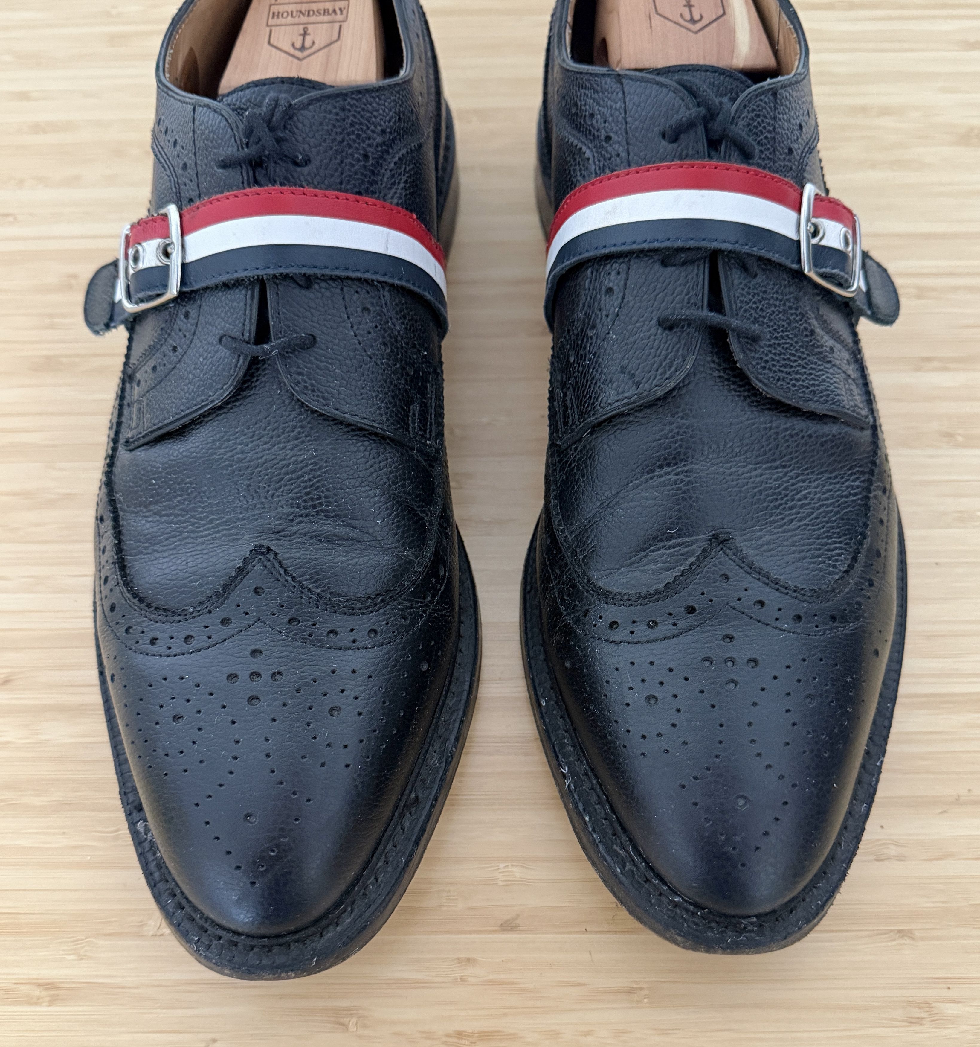 Thom Browne Rare Thom Browne Longwing Grosgrain Strap Leather Sz 12 Size US 12 / EU 45 - 7 Thumbnail