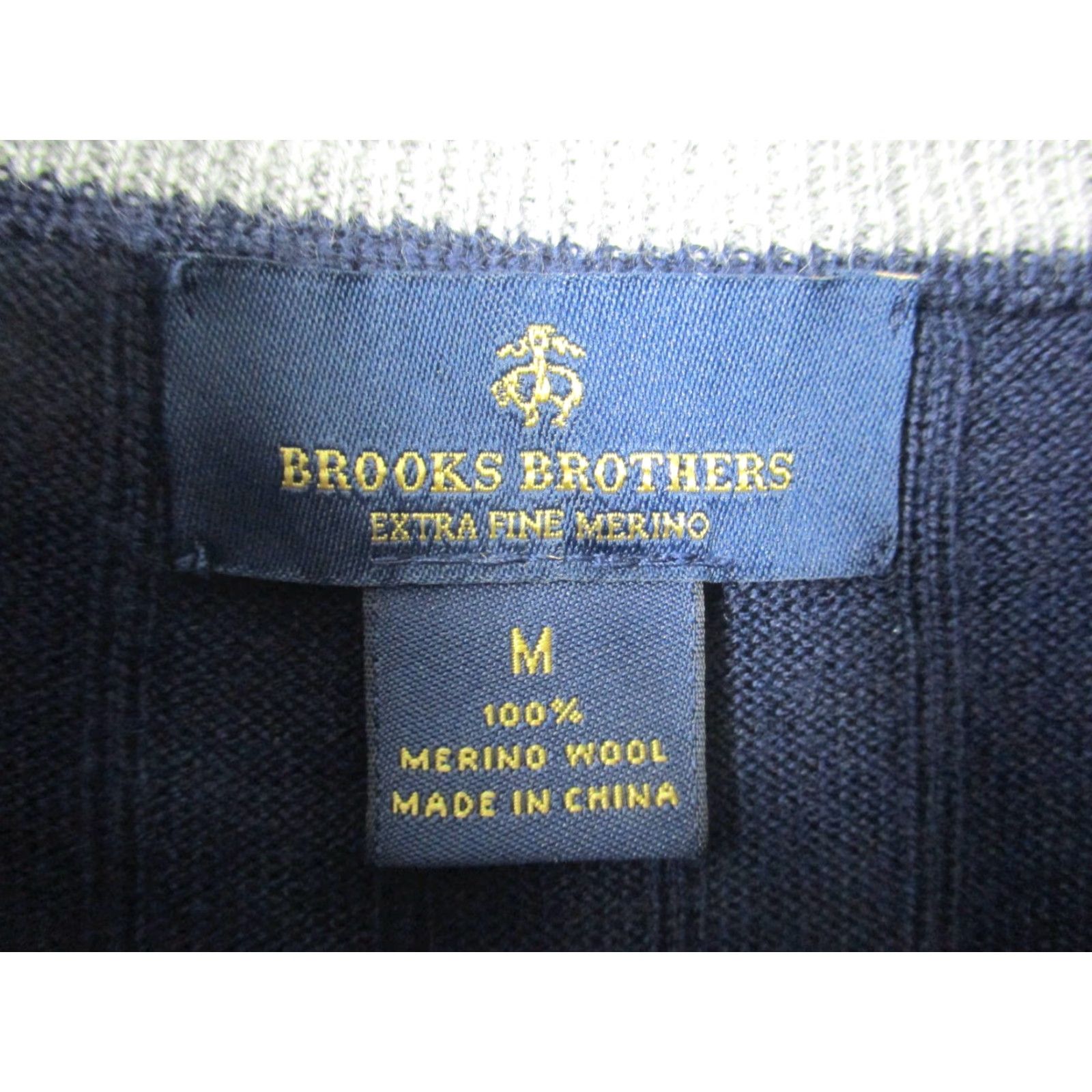 Brooks Brothers Brooks Brothers Wool Sweater Vest Ribbed Medium Navy 1/4 Zip Golf Wool Vest Navy 90s Mens M Size US M / EU 48-50 / 2 - 3 Thumbnail