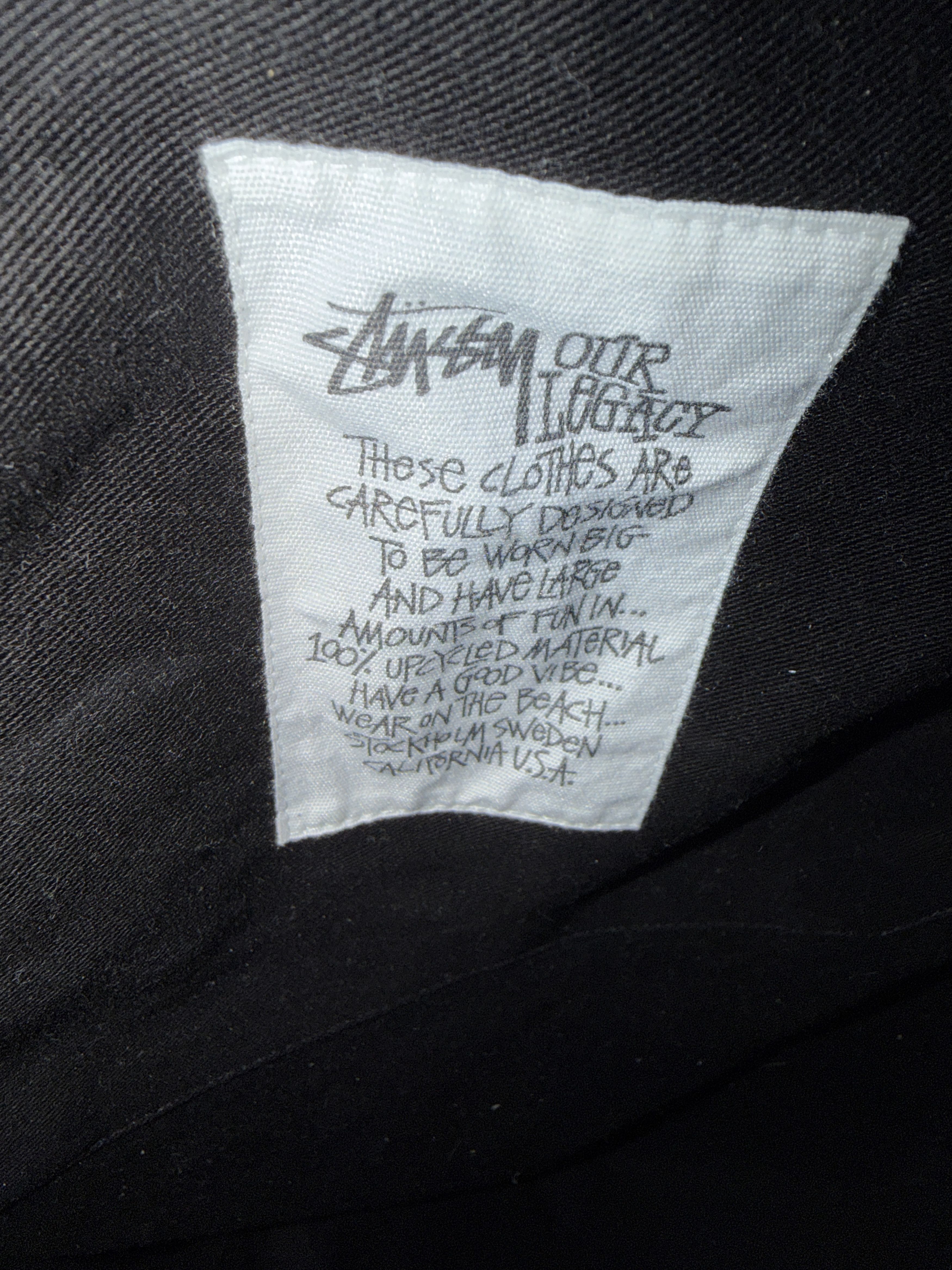Our Legacy × Stussy Heavy Twill Black Tote Size ONE SIZE - 5 Thumbnail