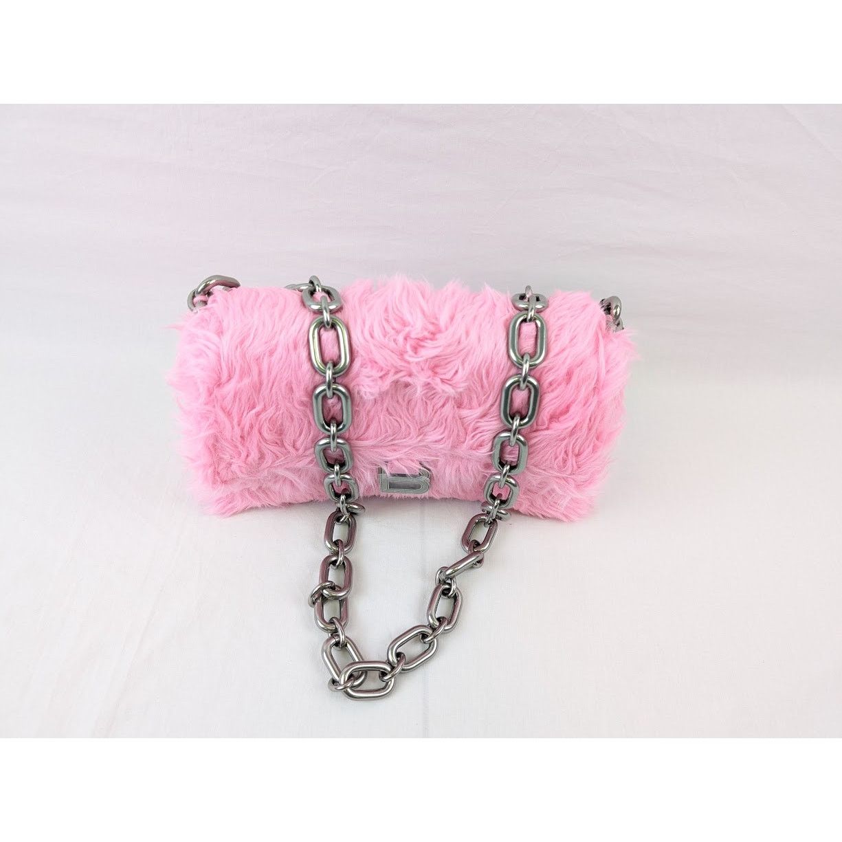 Balenciaga o1rshd1 Size: OS / Fake Fur Shoulder Bag in Pink Size ONE SIZE - 21 Thumbnail