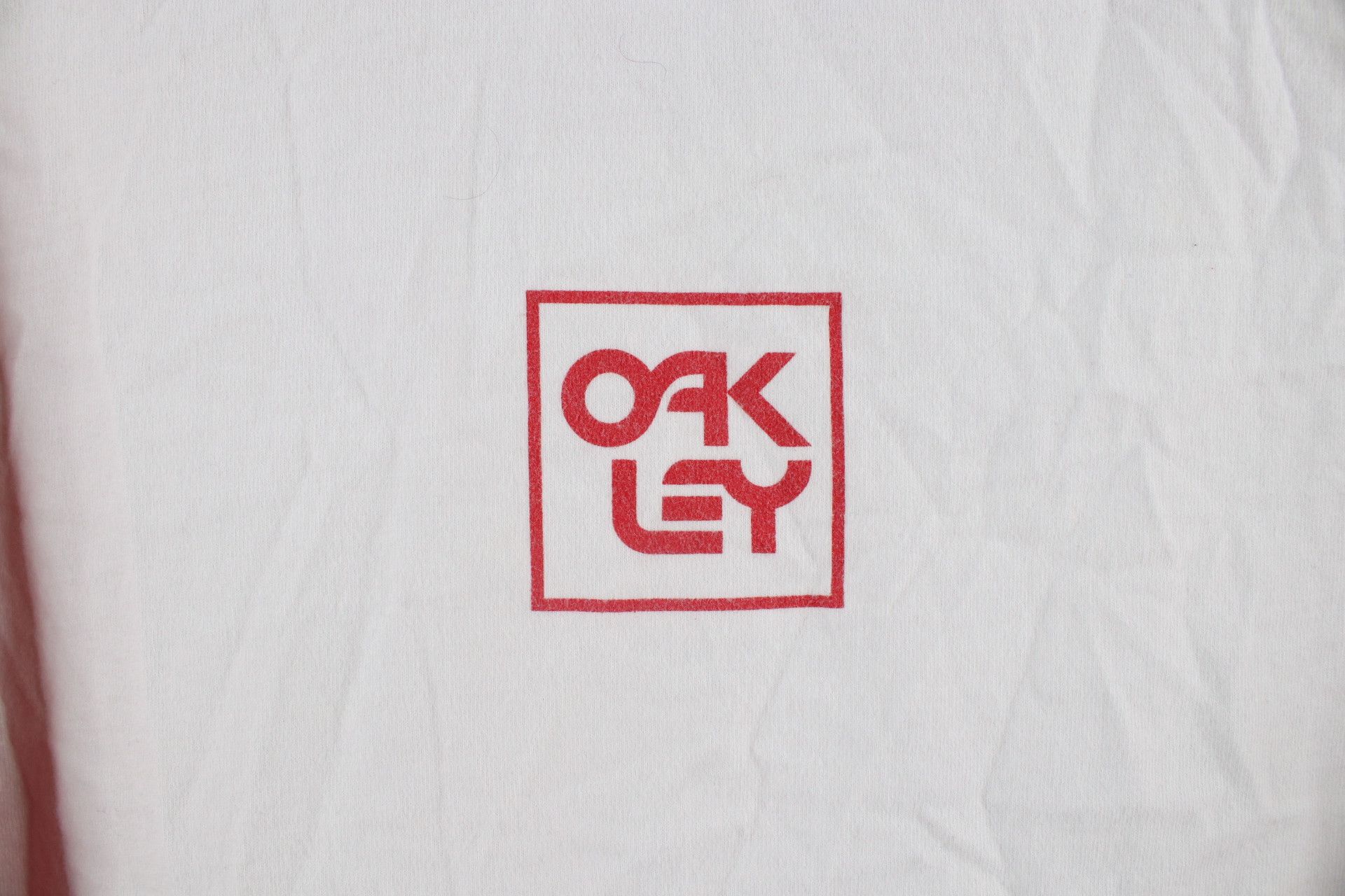 Oakley × Vintage Vintage Oakley Spell Out Box Logo 3/4 Sleeve Raglan T-Shirt Size US XL / EU 56 / 4 - 4 Thumbnail